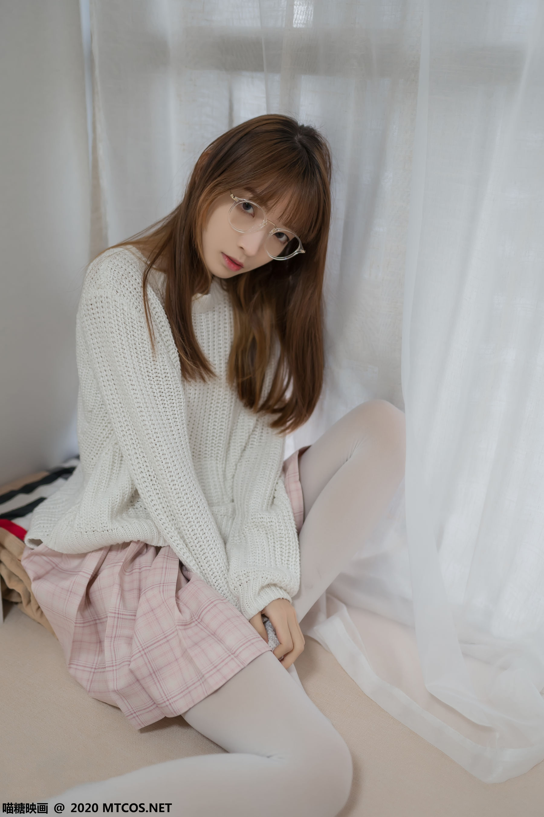 VOL.077 粉格裙的眼睛娘-图29