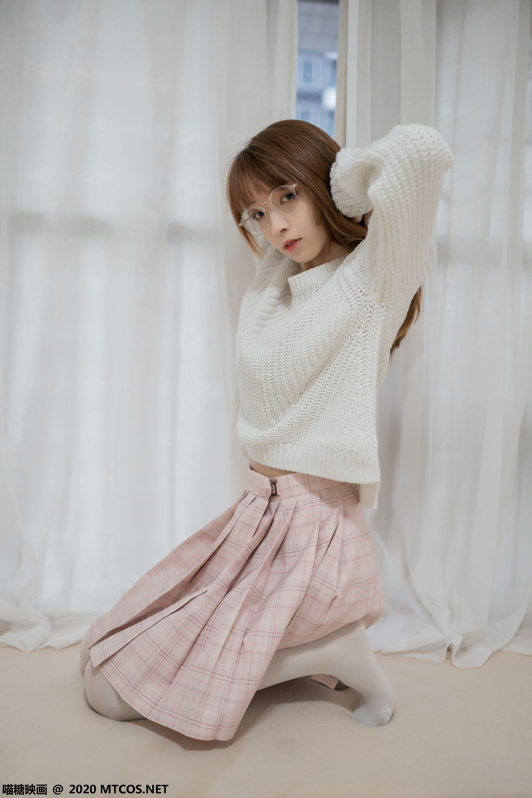 VOL.077 粉格裙的眼睛娘-图32