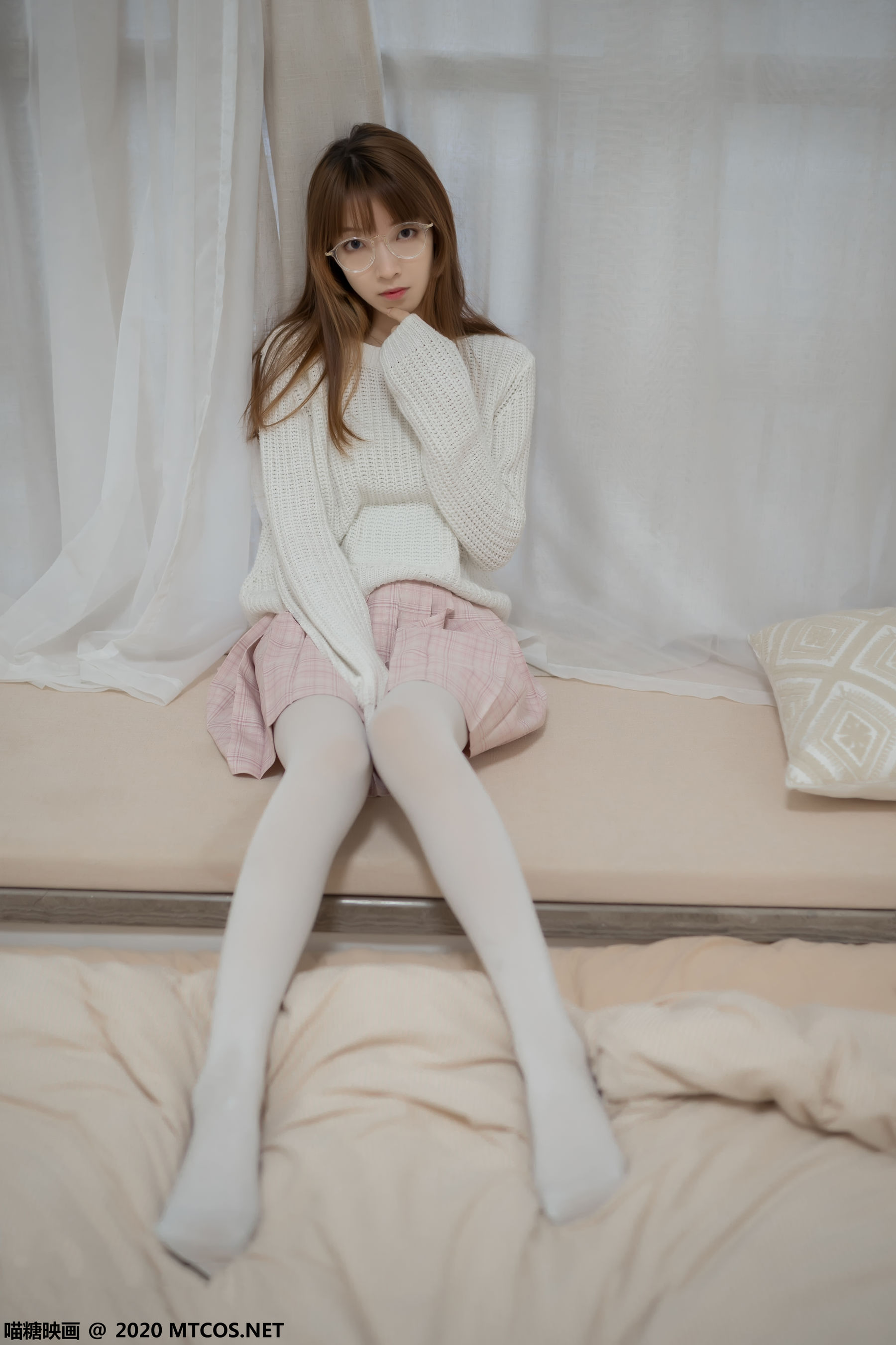 VOL.077 粉格裙的眼睛娘-图42