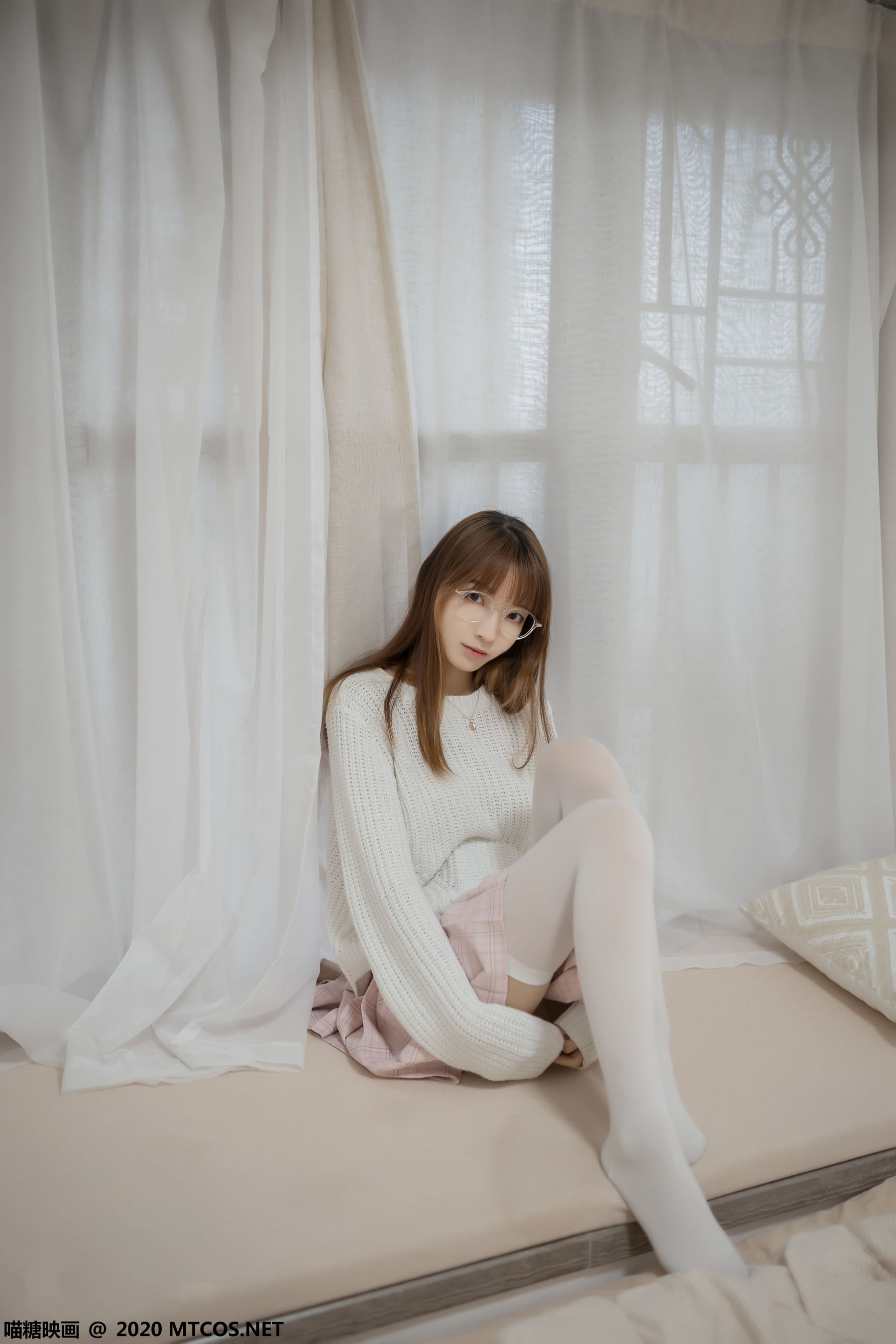 VOL.077 粉格裙的眼睛娘-图43