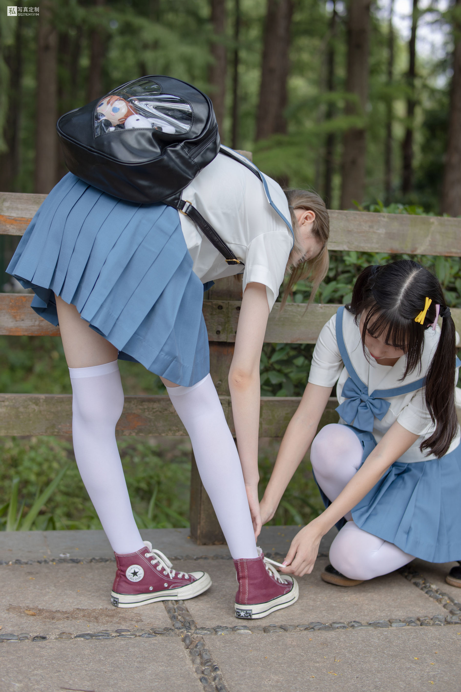 JKFUN-025 默陌&Aika 80D白丝过膝袜-图40