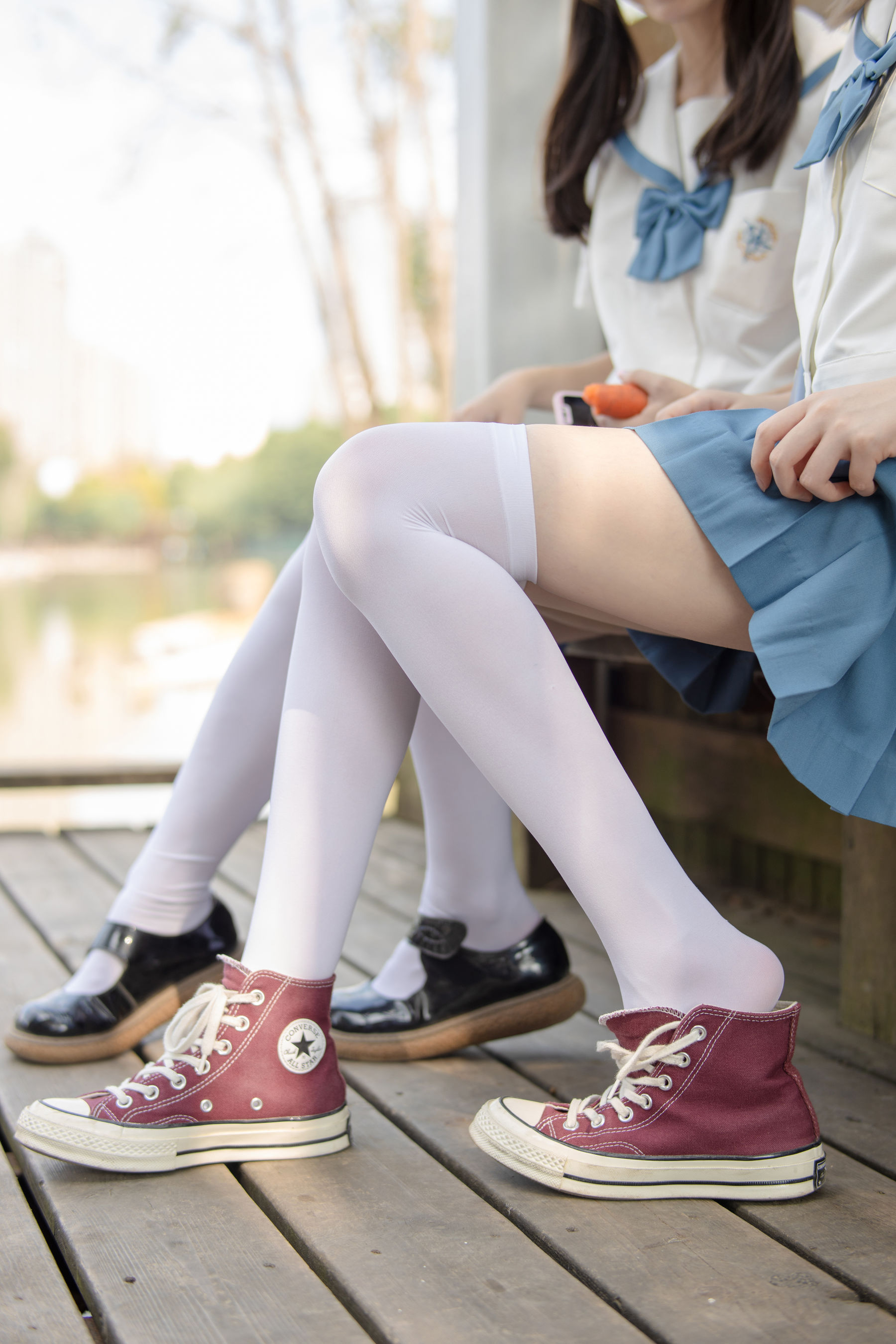 JKFUN-025 默陌&Aika 80D白丝过膝袜-图77