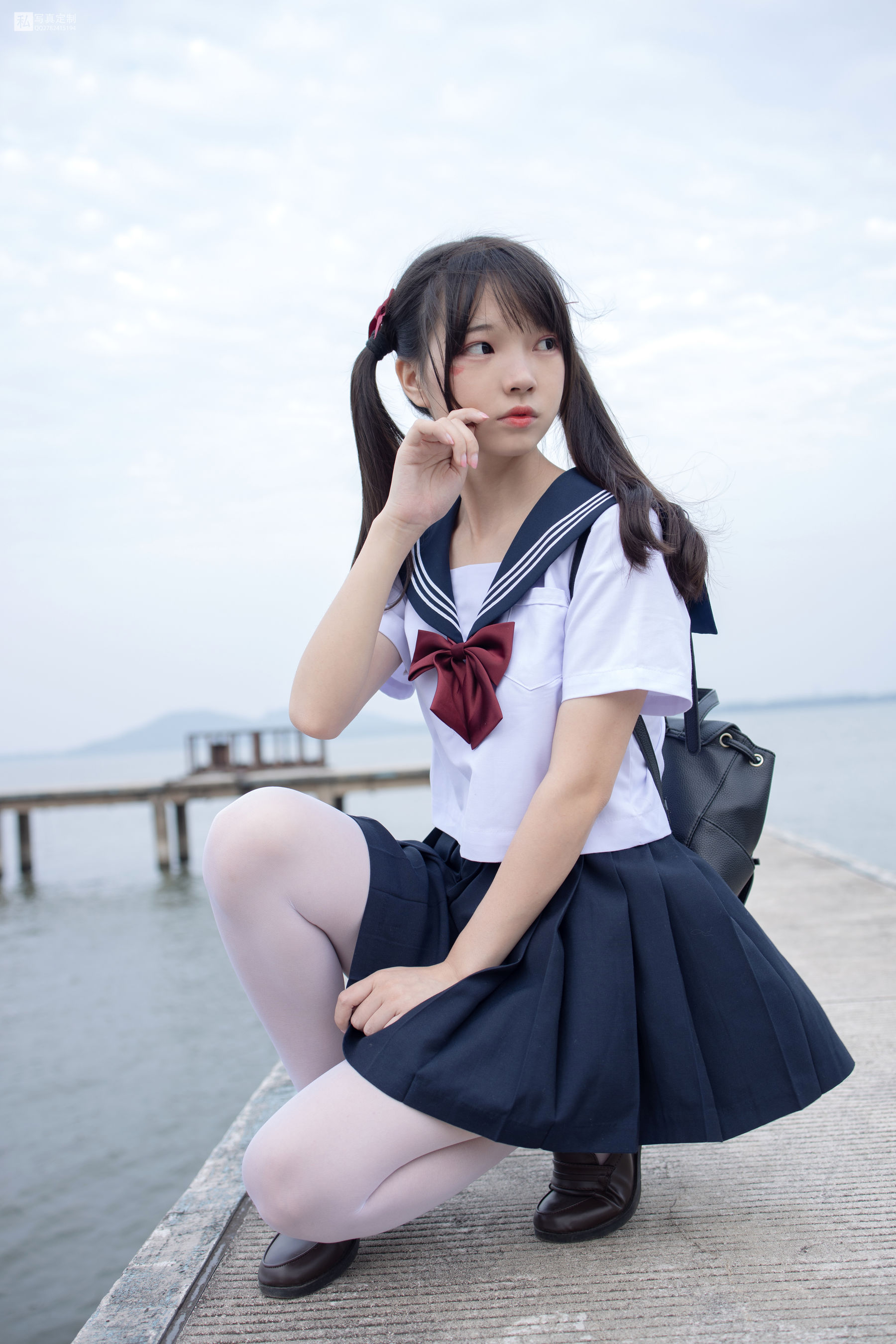 JKFUN-028 默陌 15D白丝 抑郁湖边与绝望天台-图11
