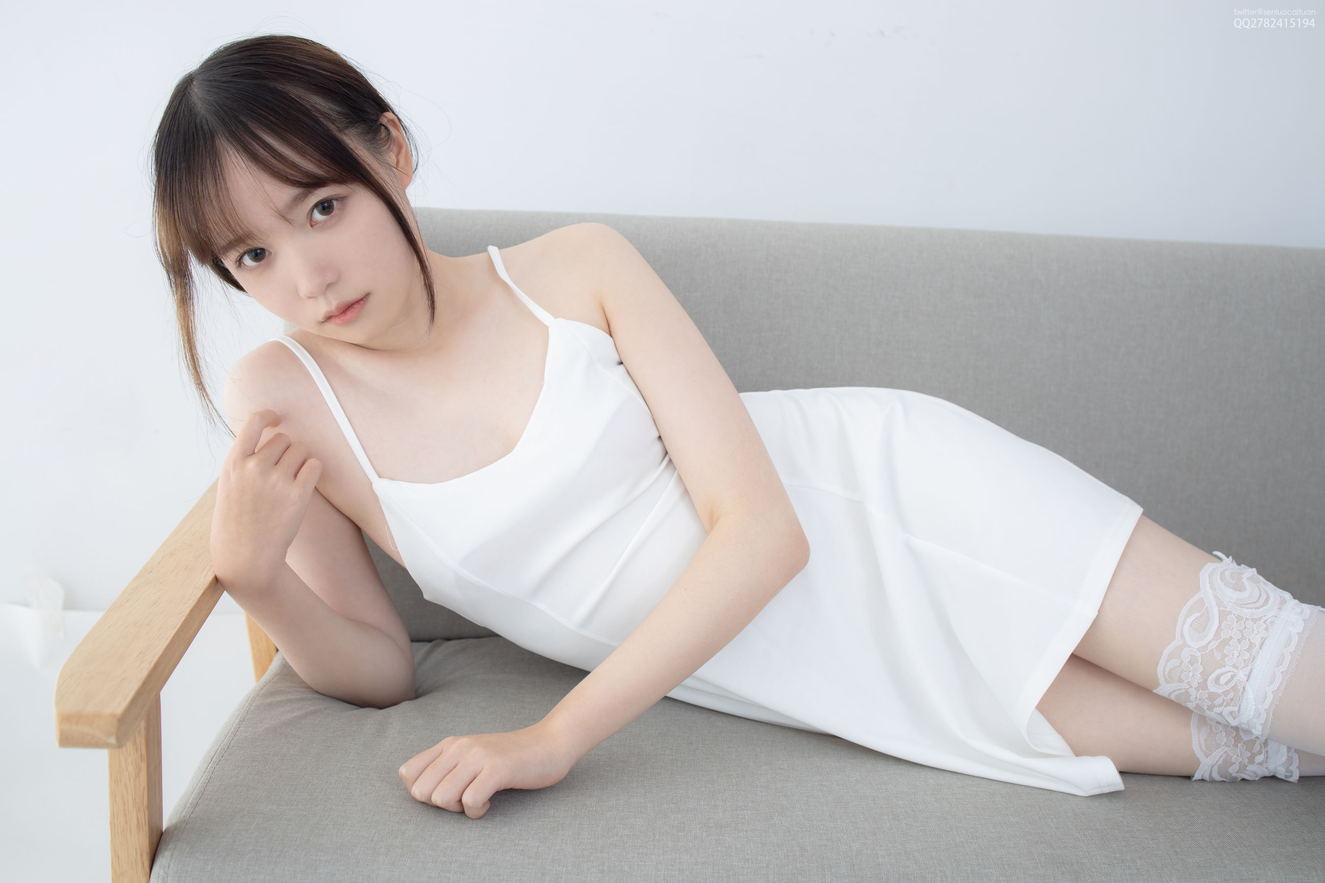 JKFUN-046 Aika 蕾丝薄高筒白丝-图14