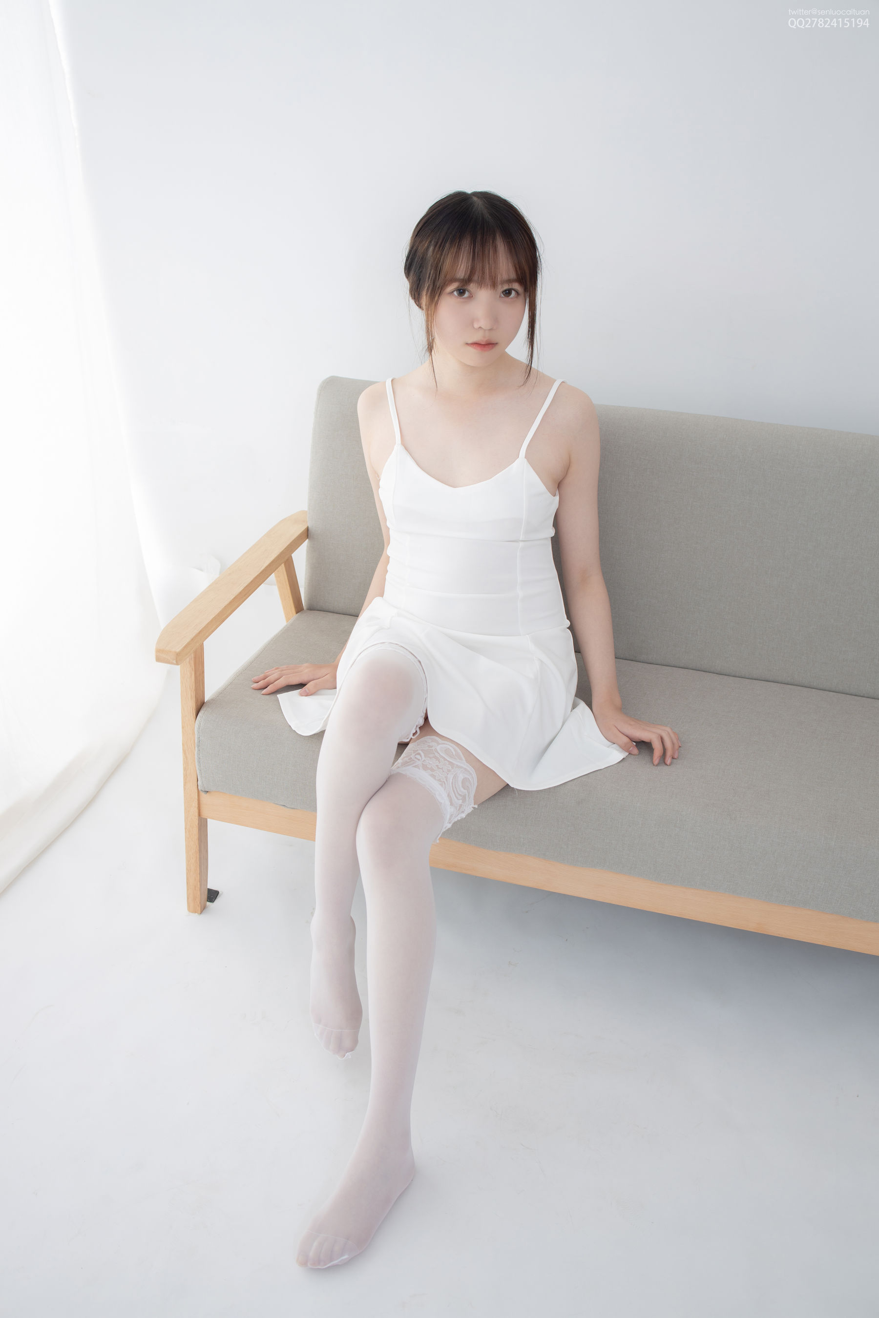 JKFUN-046 Aika 蕾丝薄高筒白丝-图3
