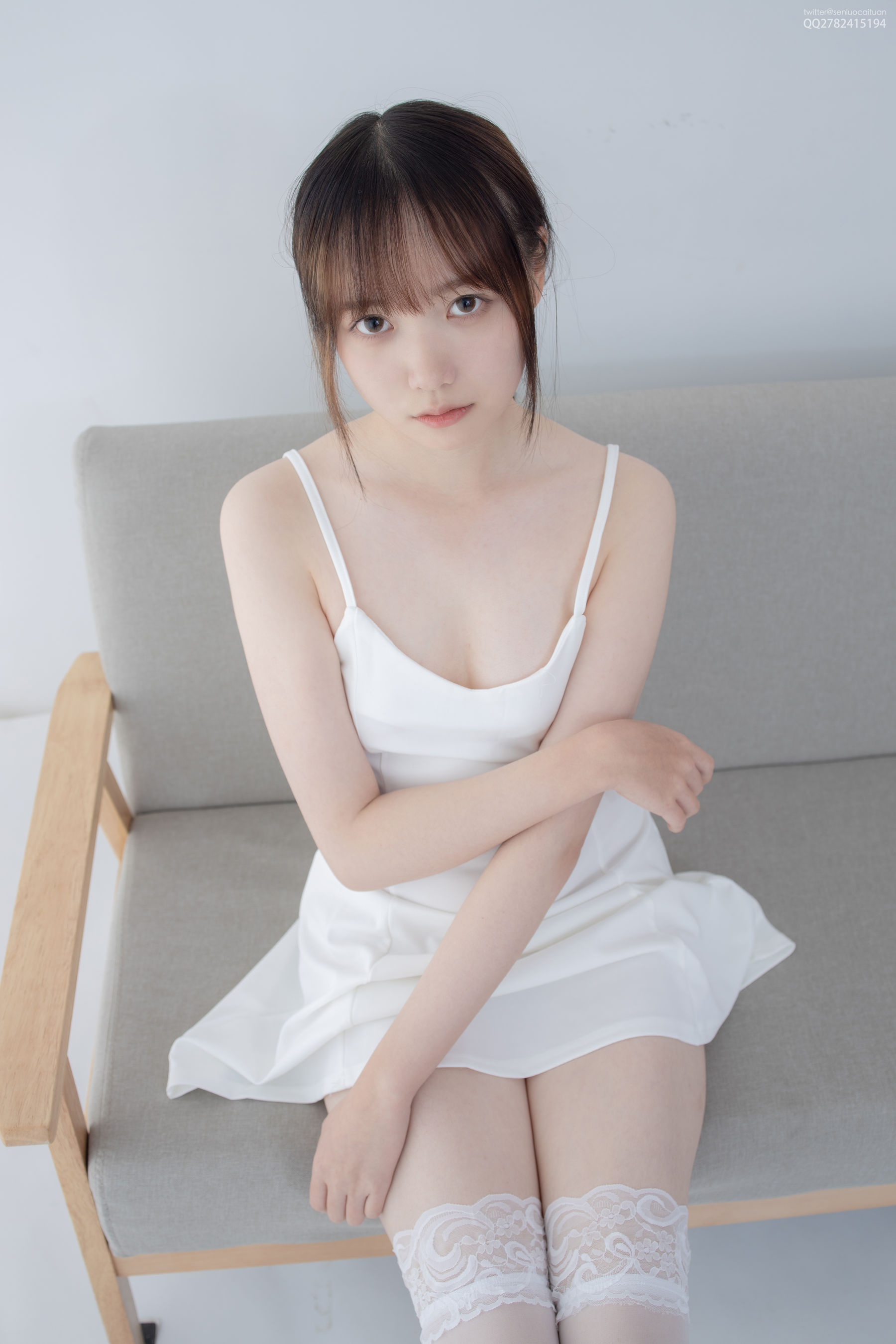 JKFUN-046 Aika 蕾丝薄高筒白丝-图6