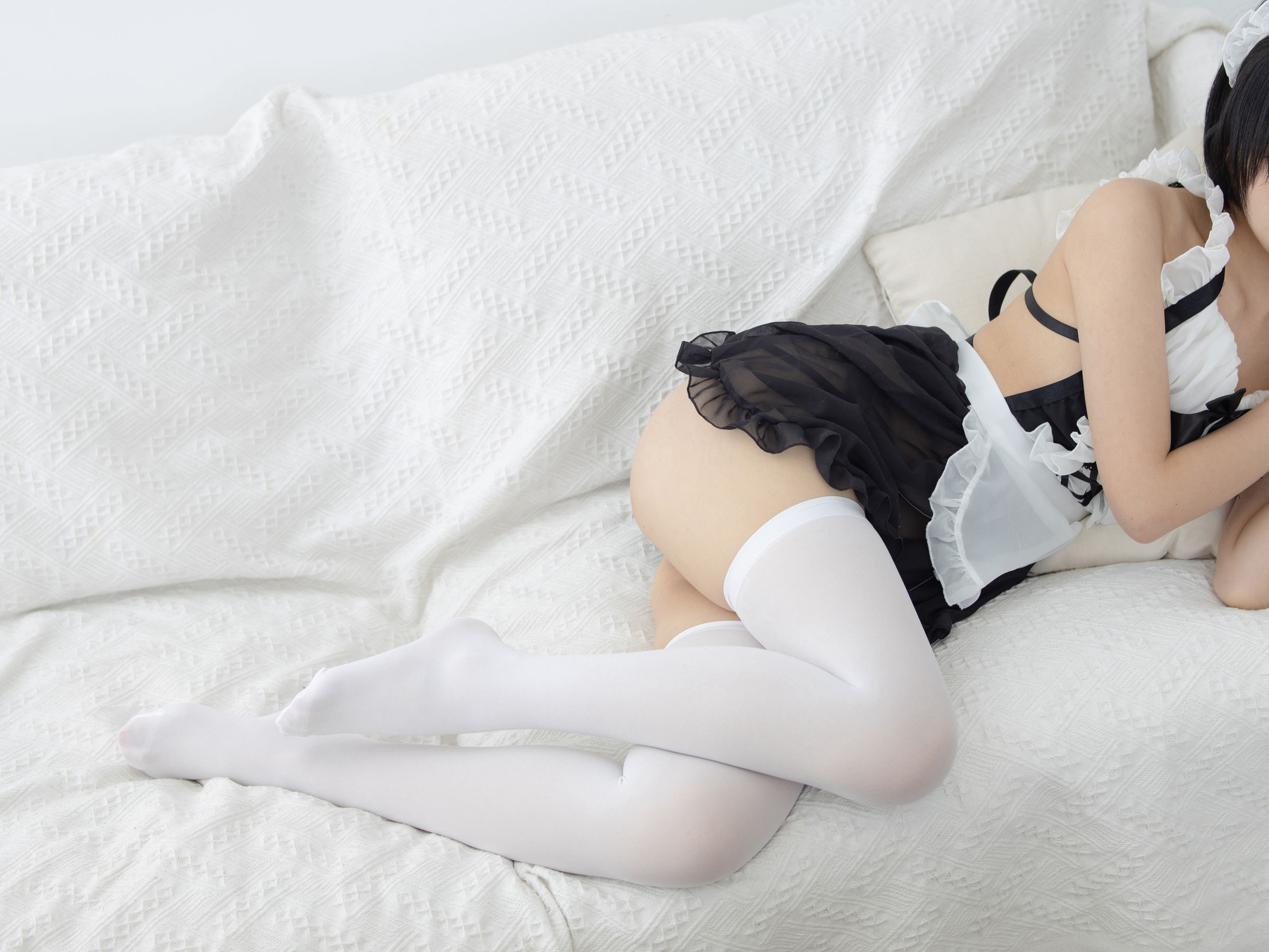 JKFUN-057 卉子 80D白色过膝袜-图13