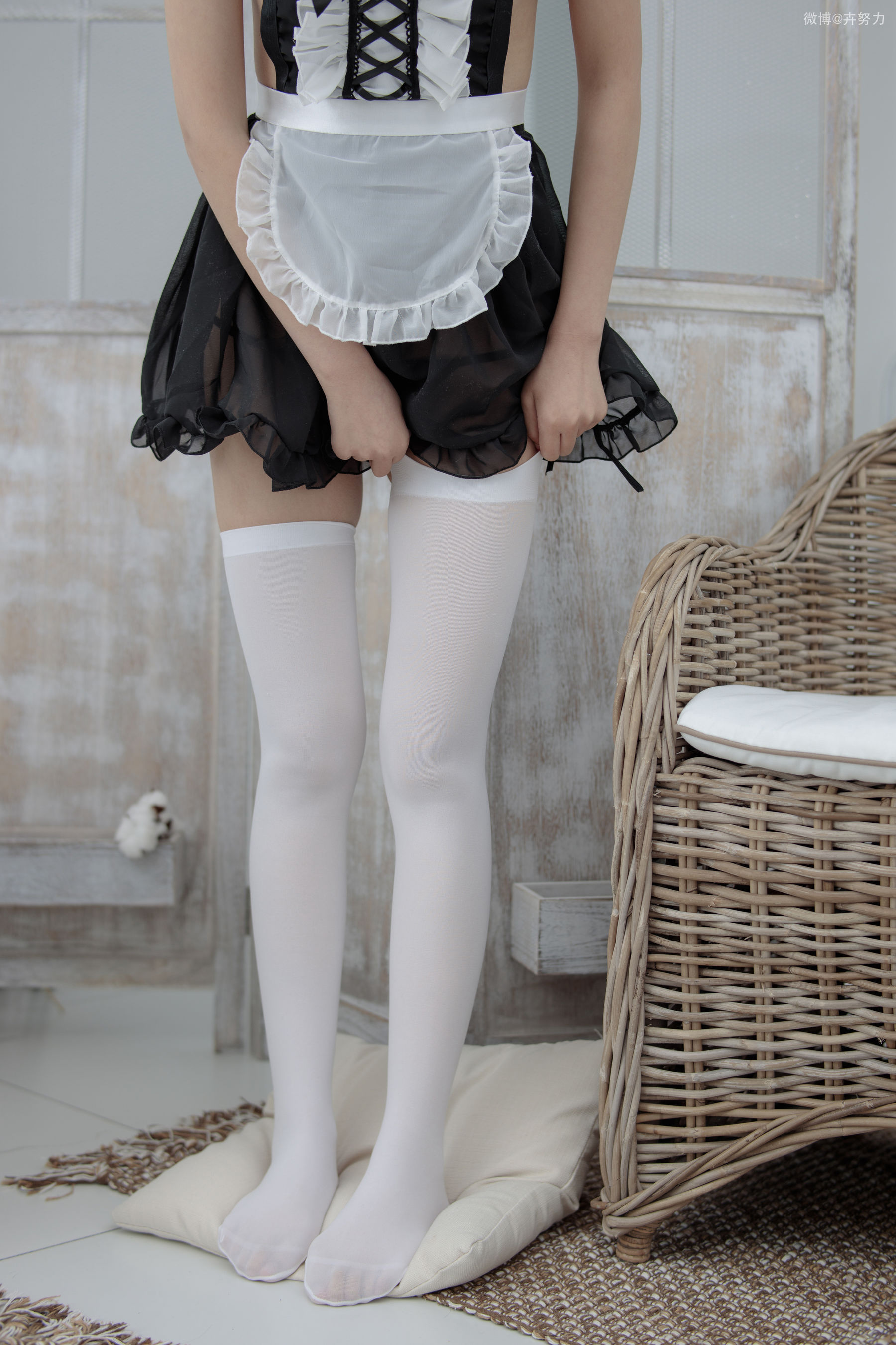 JKFUN-057 卉子 80D白色过膝袜-图43