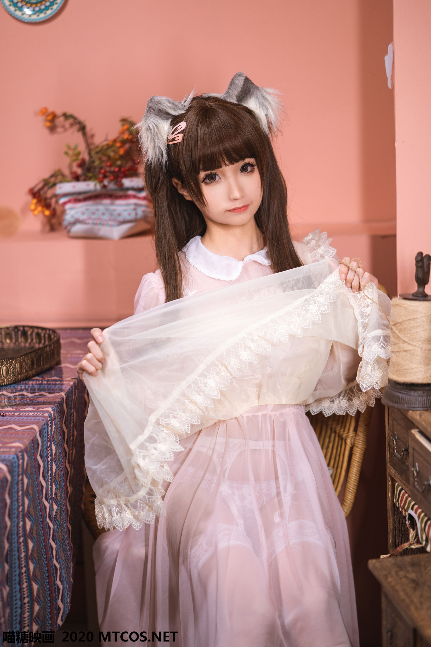 VOL.119 《粉色猫耳女仆》-图2