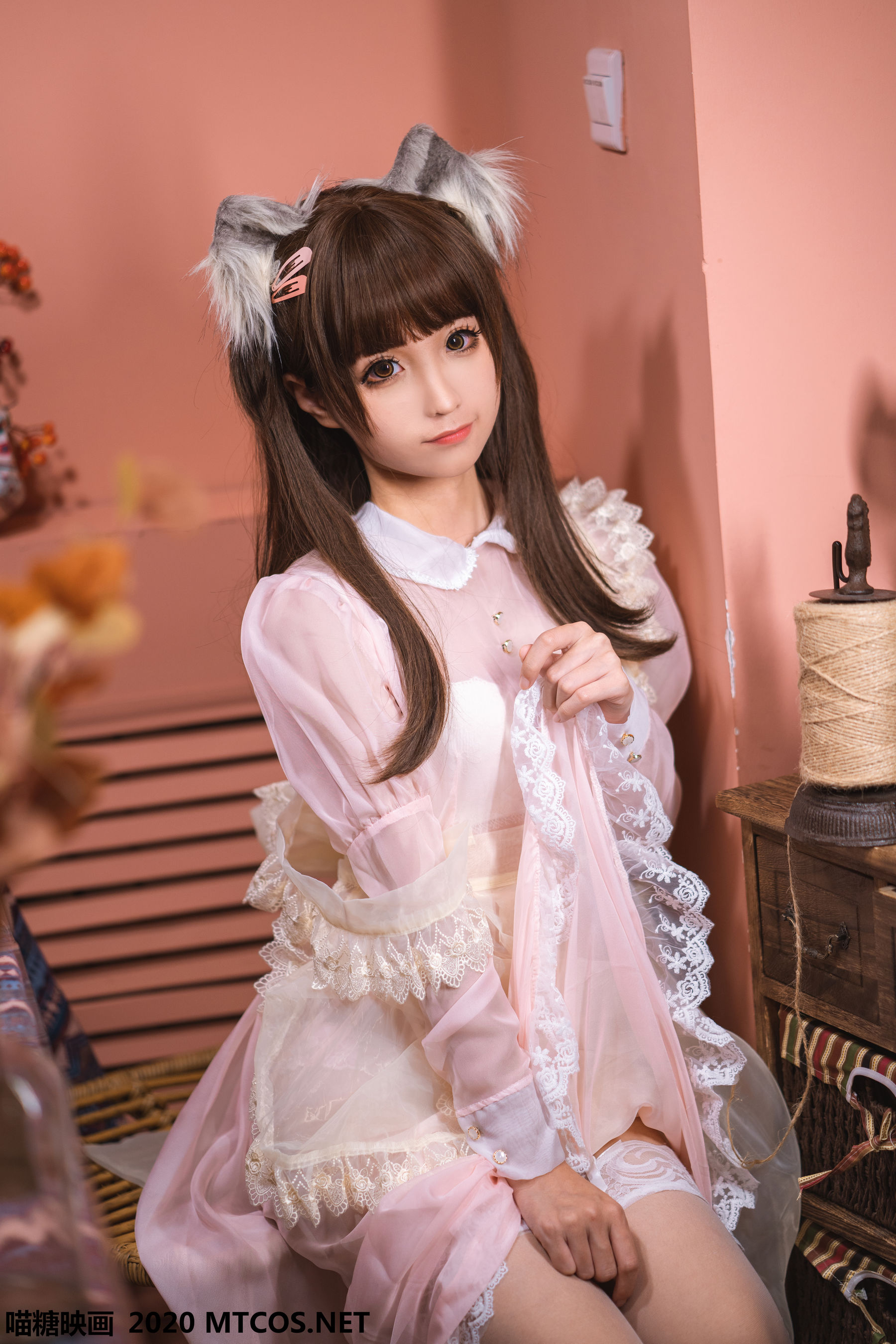VOL.119 《粉色猫耳女仆》-图5