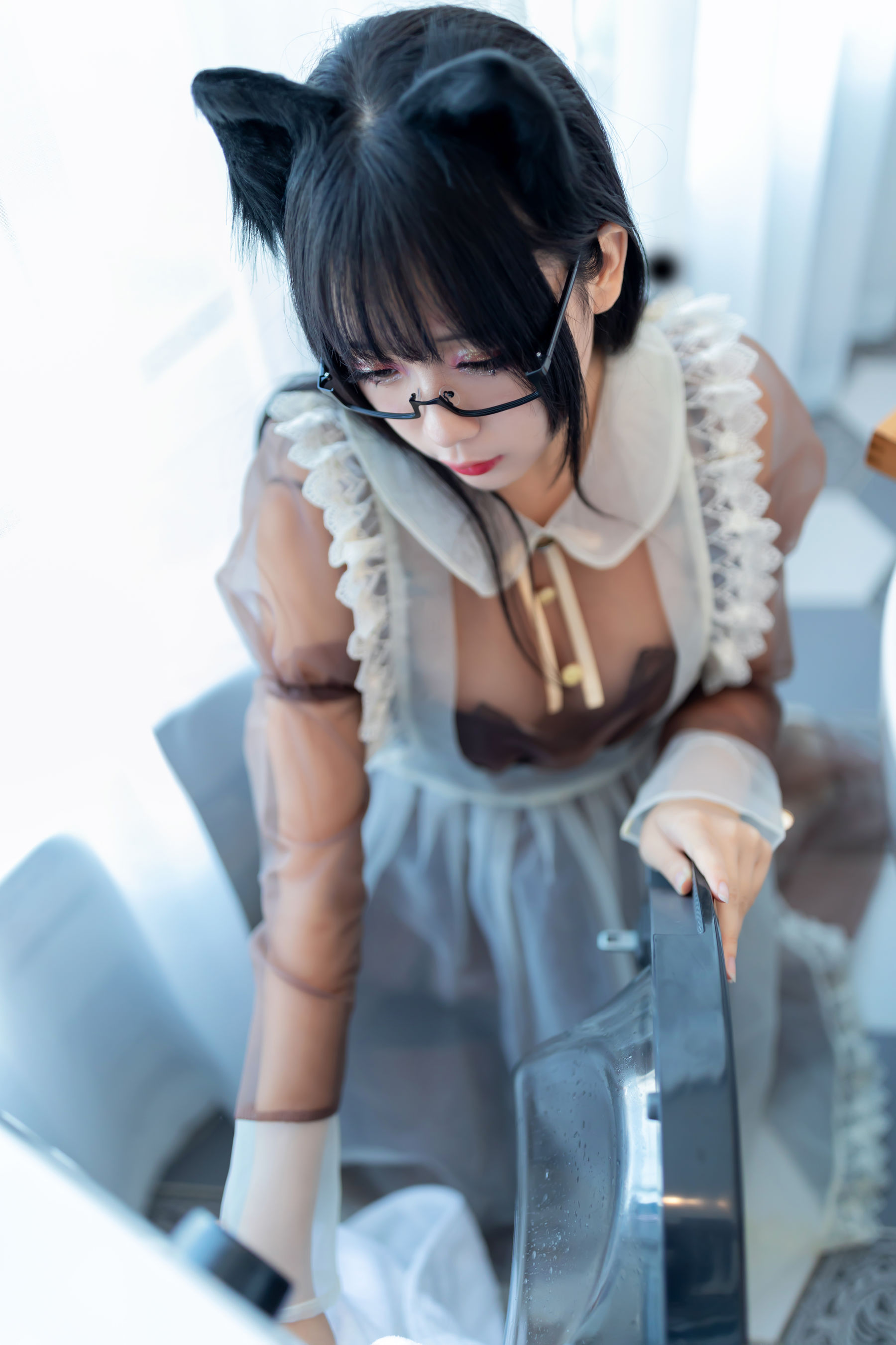 VOL.125 《棕色透明女仆》-图43