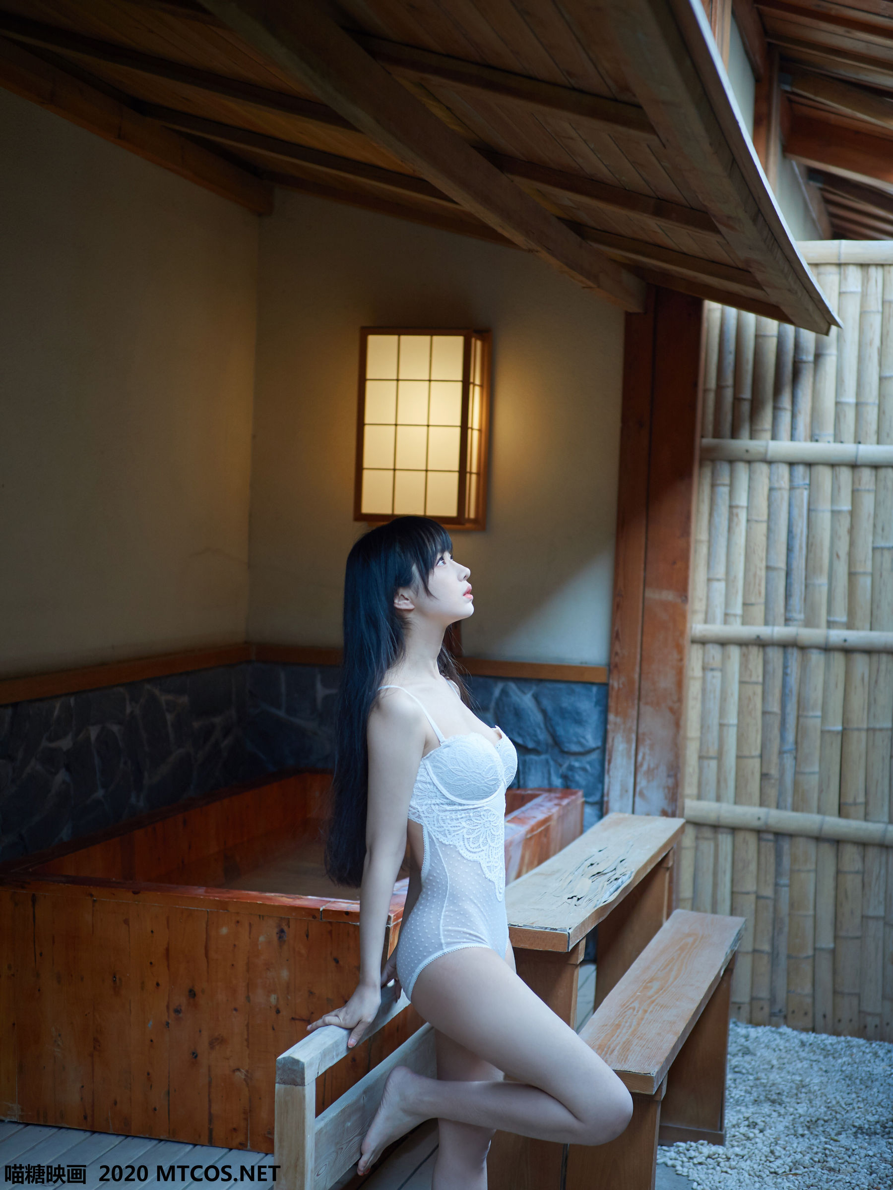 VOL.147 白色泳装之温泉-图10