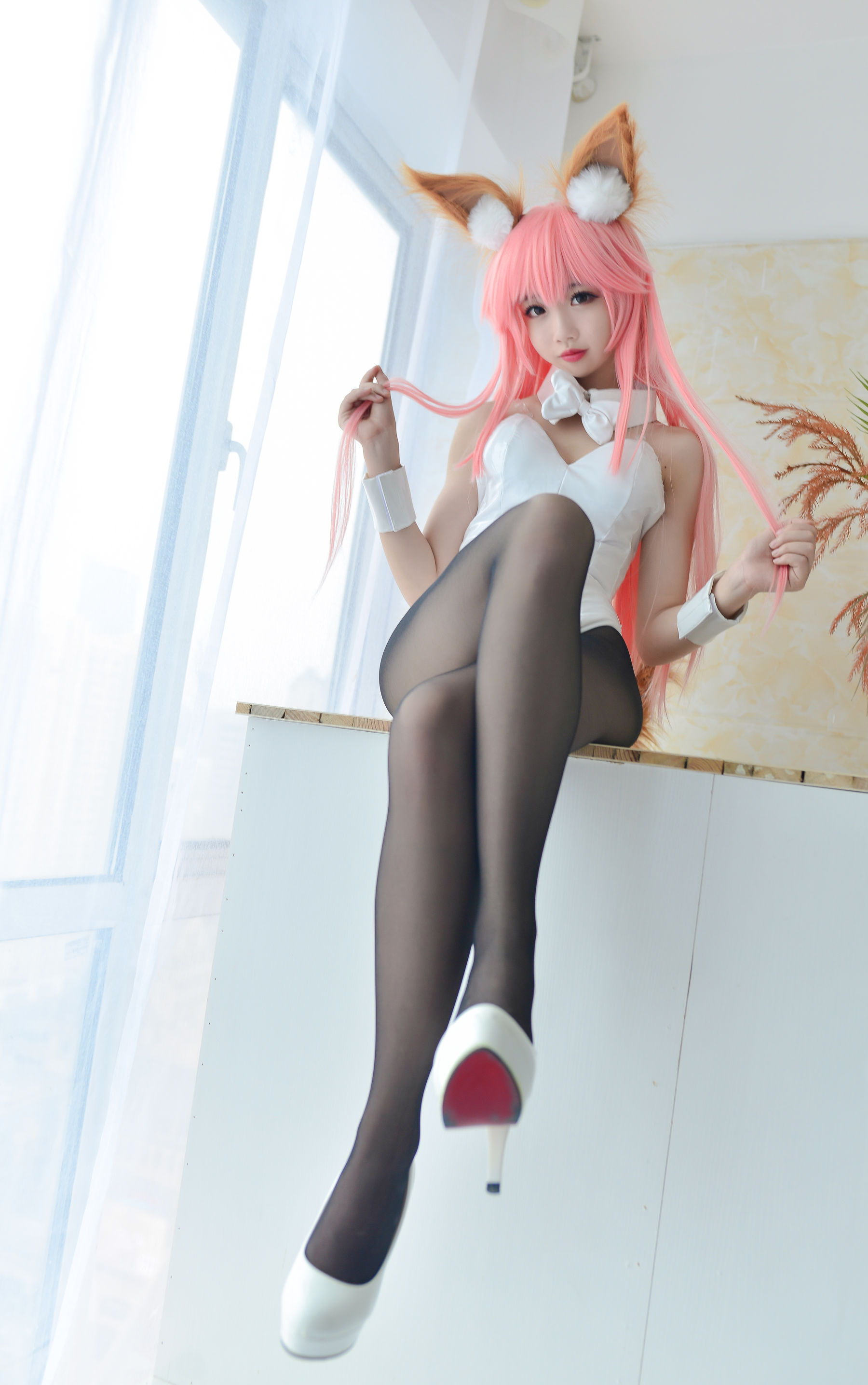 Cos小姐姐雪琪 玉藻前兔女郎-图16
