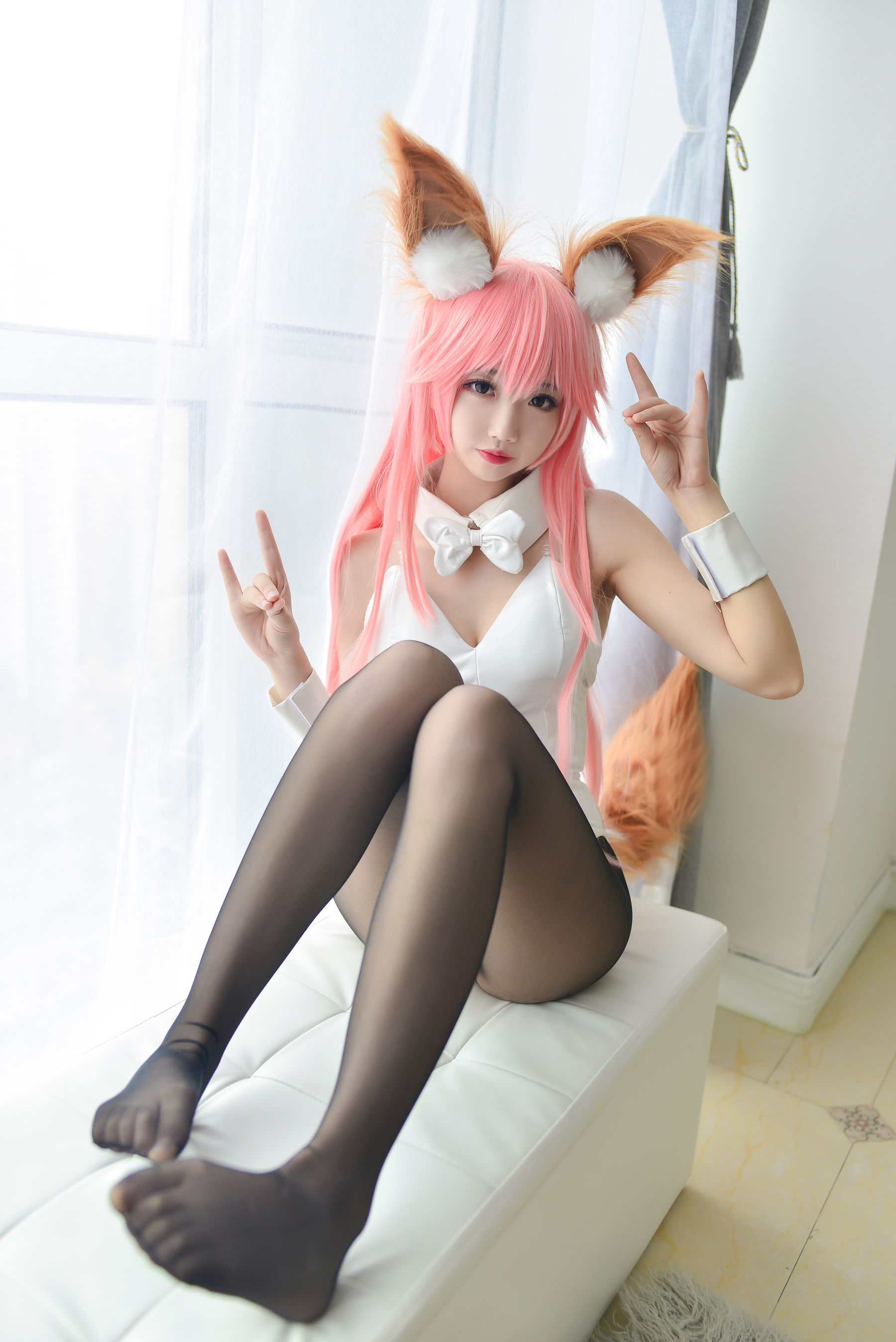 Cos小姐姐雪琪 玉藻前兔女郎-图20