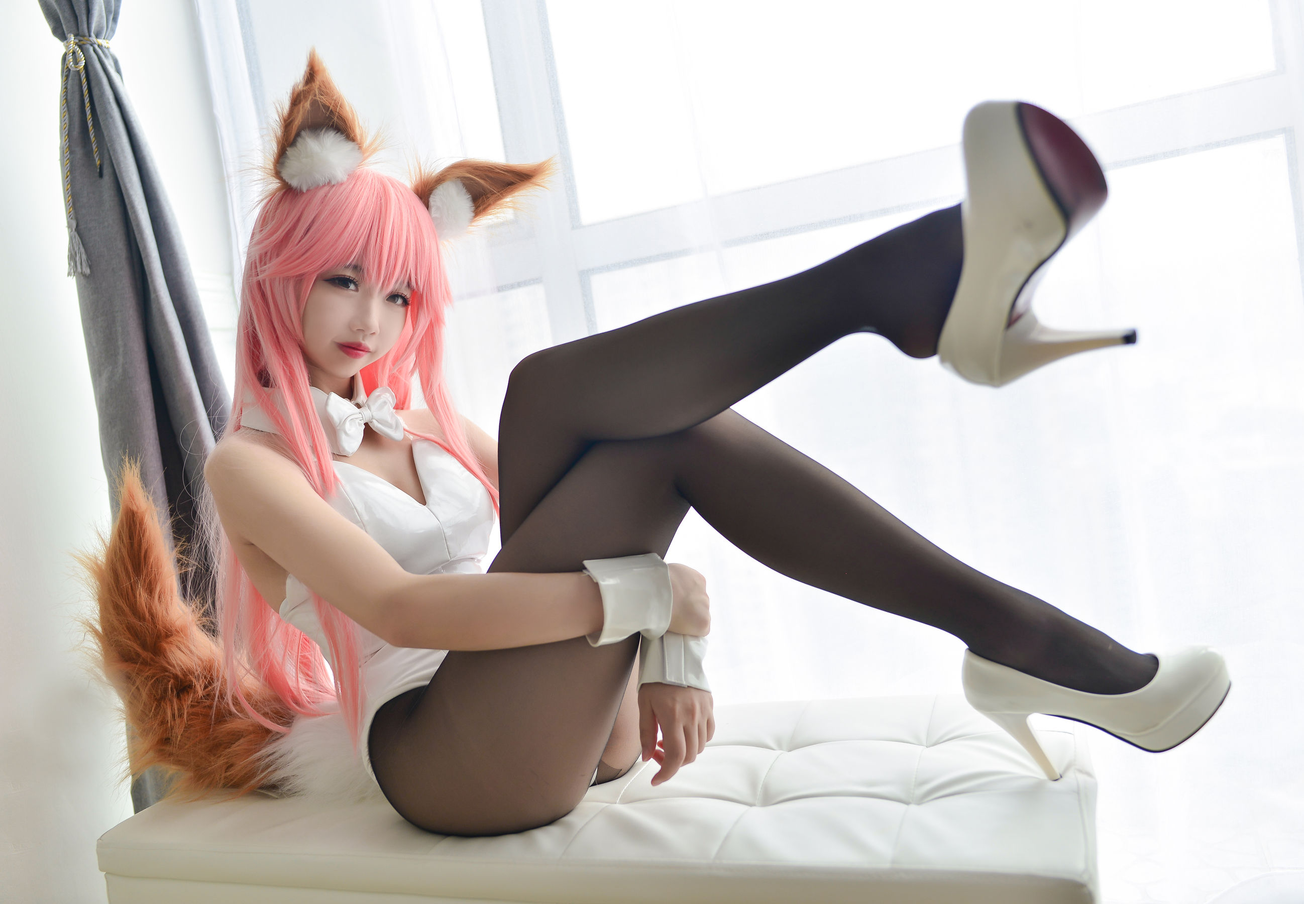Cos小姐姐雪琪 玉藻前兔女郎-图21