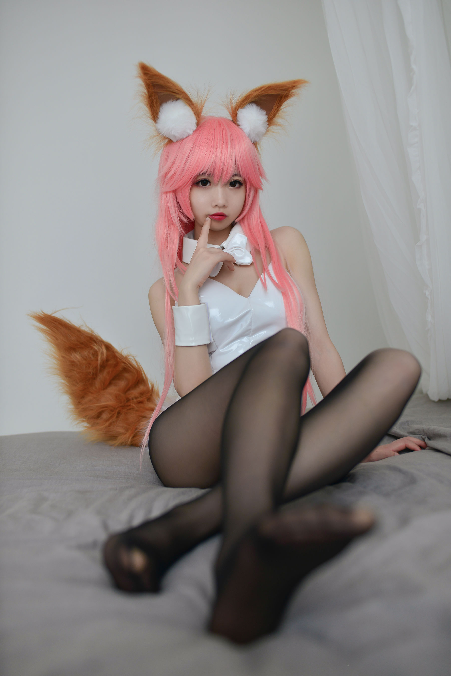 Cos小姐姐雪琪 玉藻前兔女郎-图25