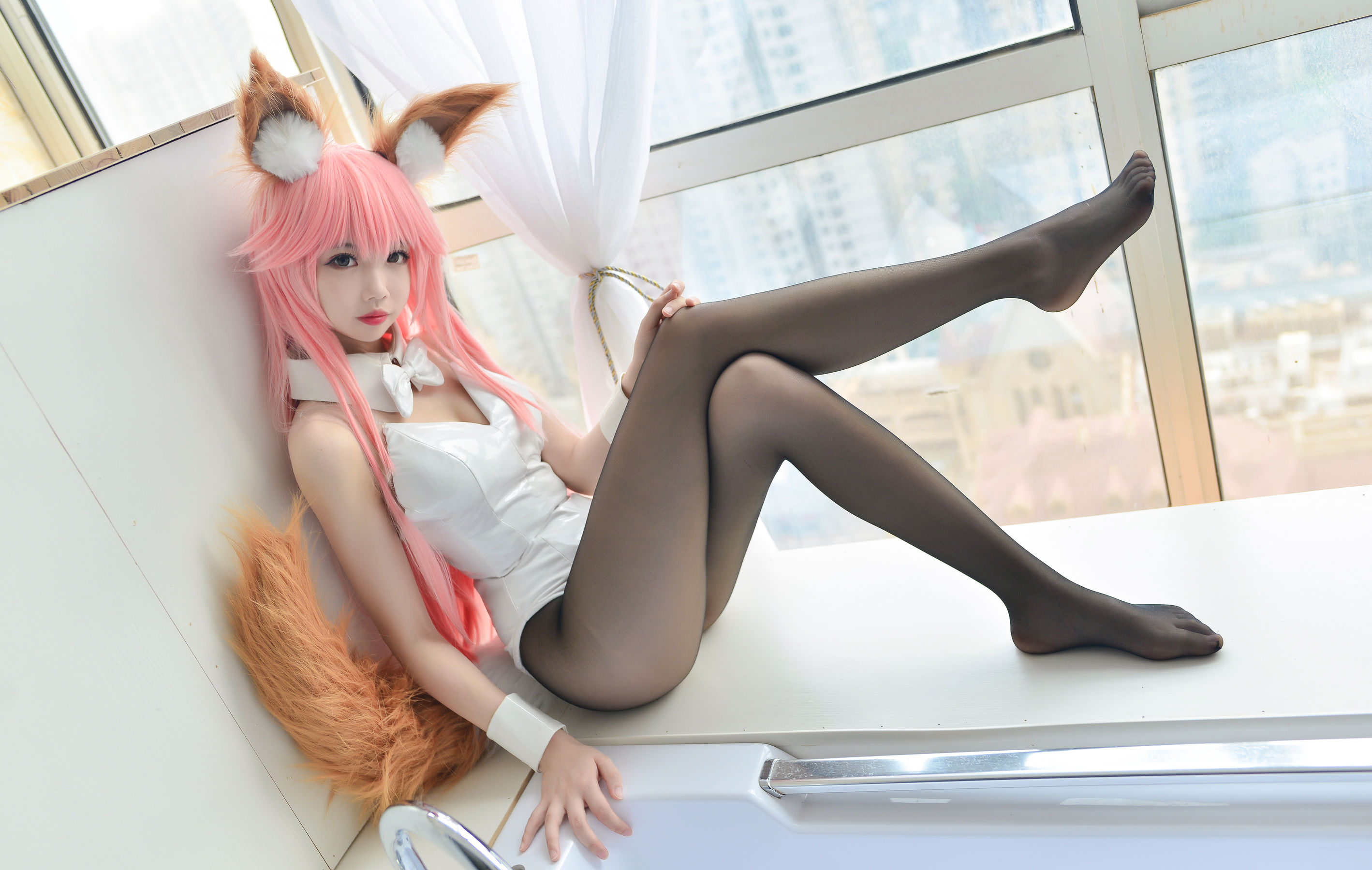Cos小姐姐雪琪 玉藻前兔女郎-图2