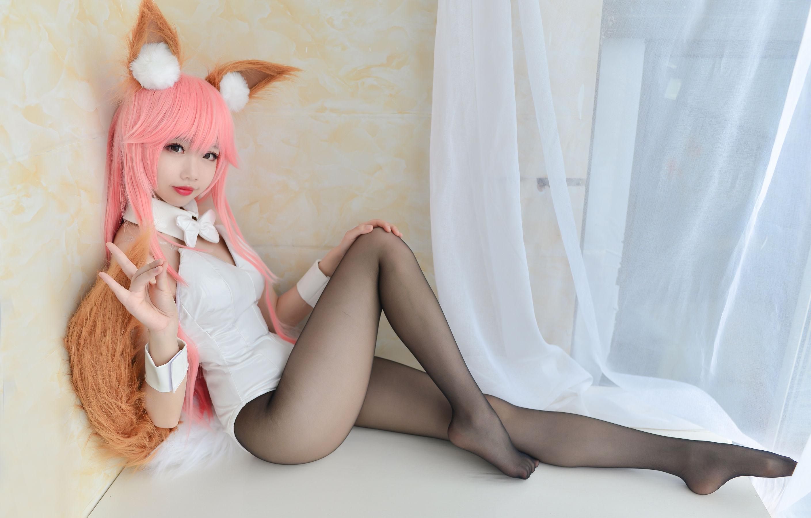 Cos小姐姐雪琪 玉藻前兔女郎-图5