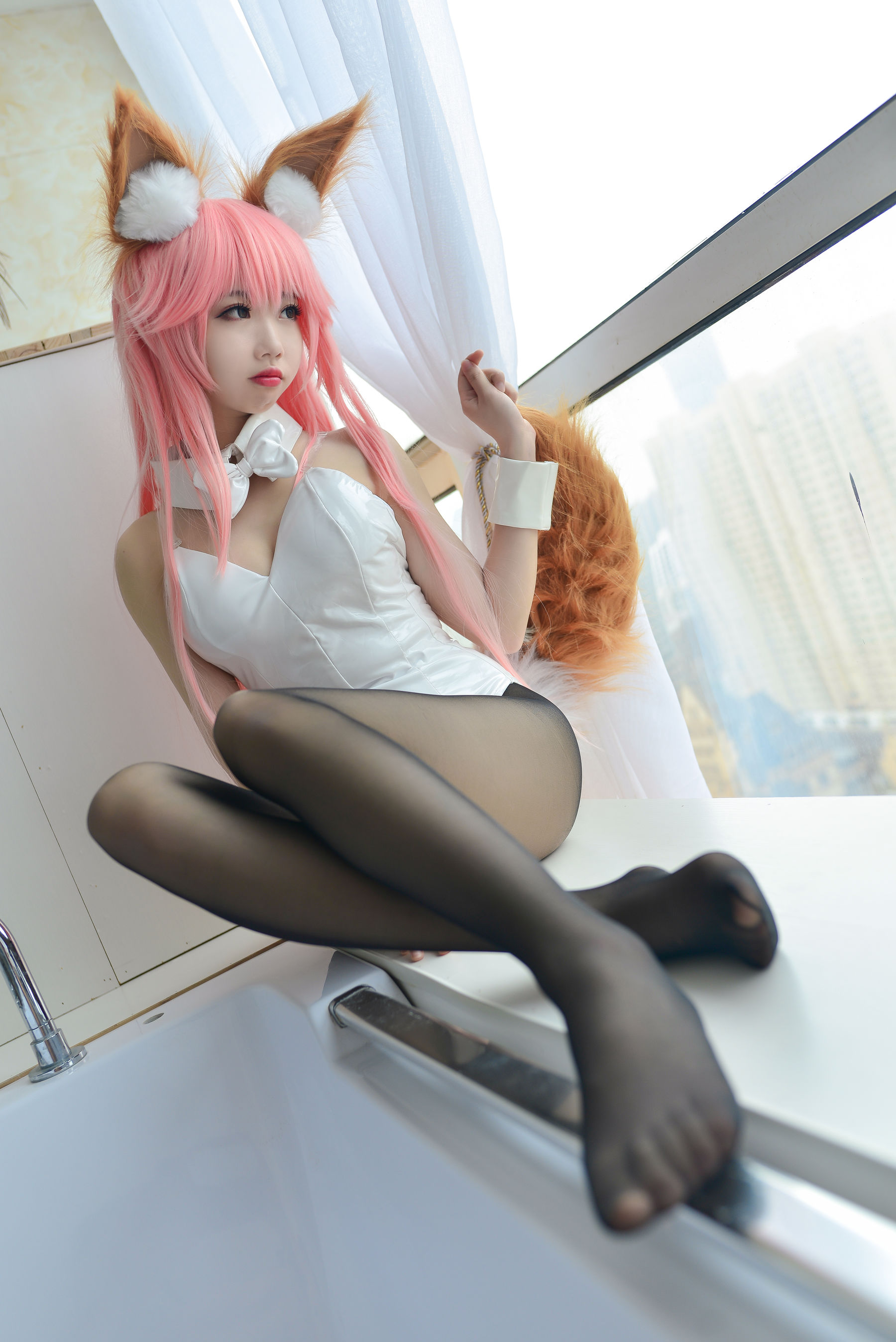 Cos小姐姐雪琪 玉藻前兔女郎-图8