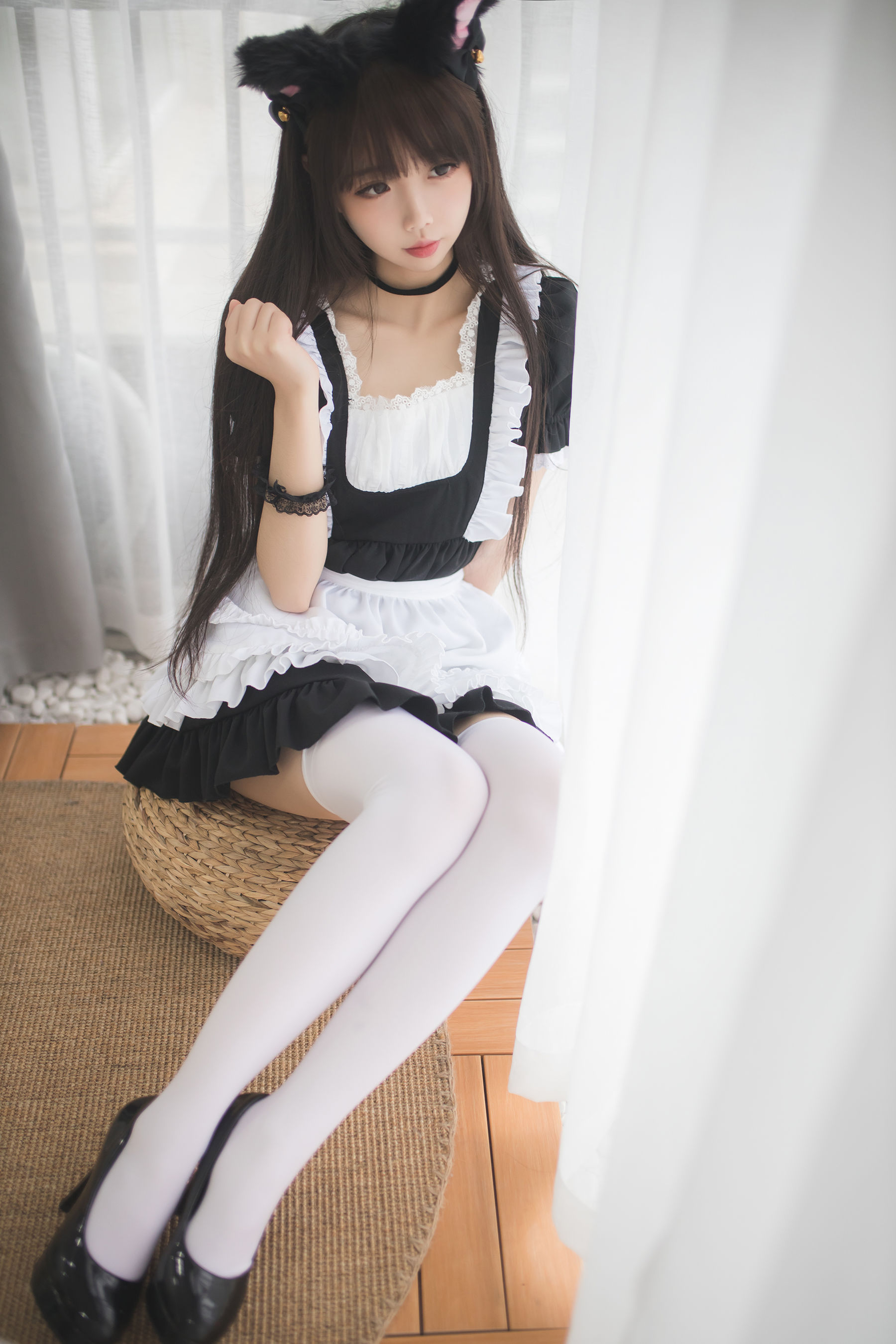 Cos小姐姐雪琪 白丝女仆-图10