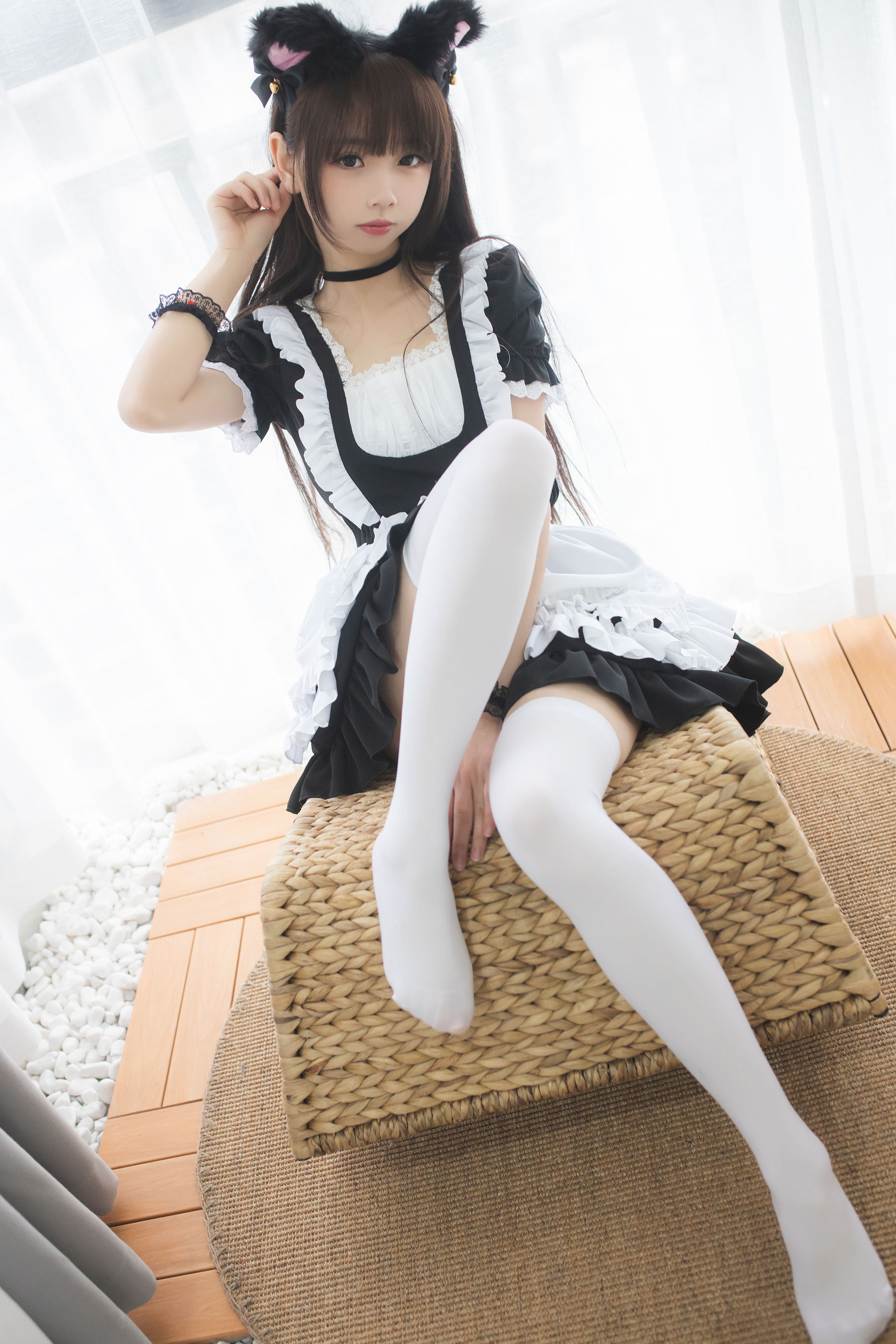 Cos小姐姐雪琪 白丝女仆-图11