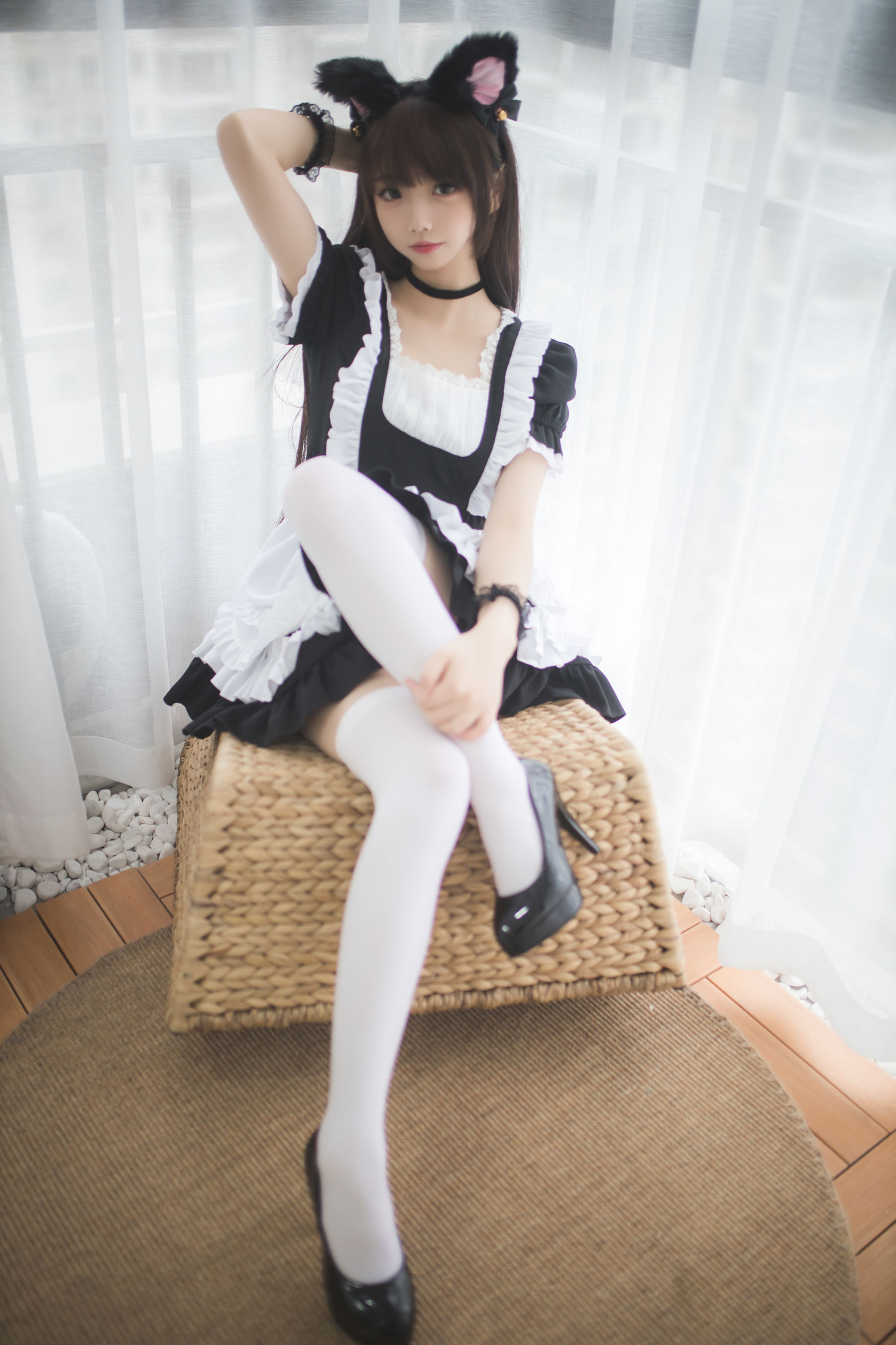 Cos小姐姐雪琪 白丝女仆-图12