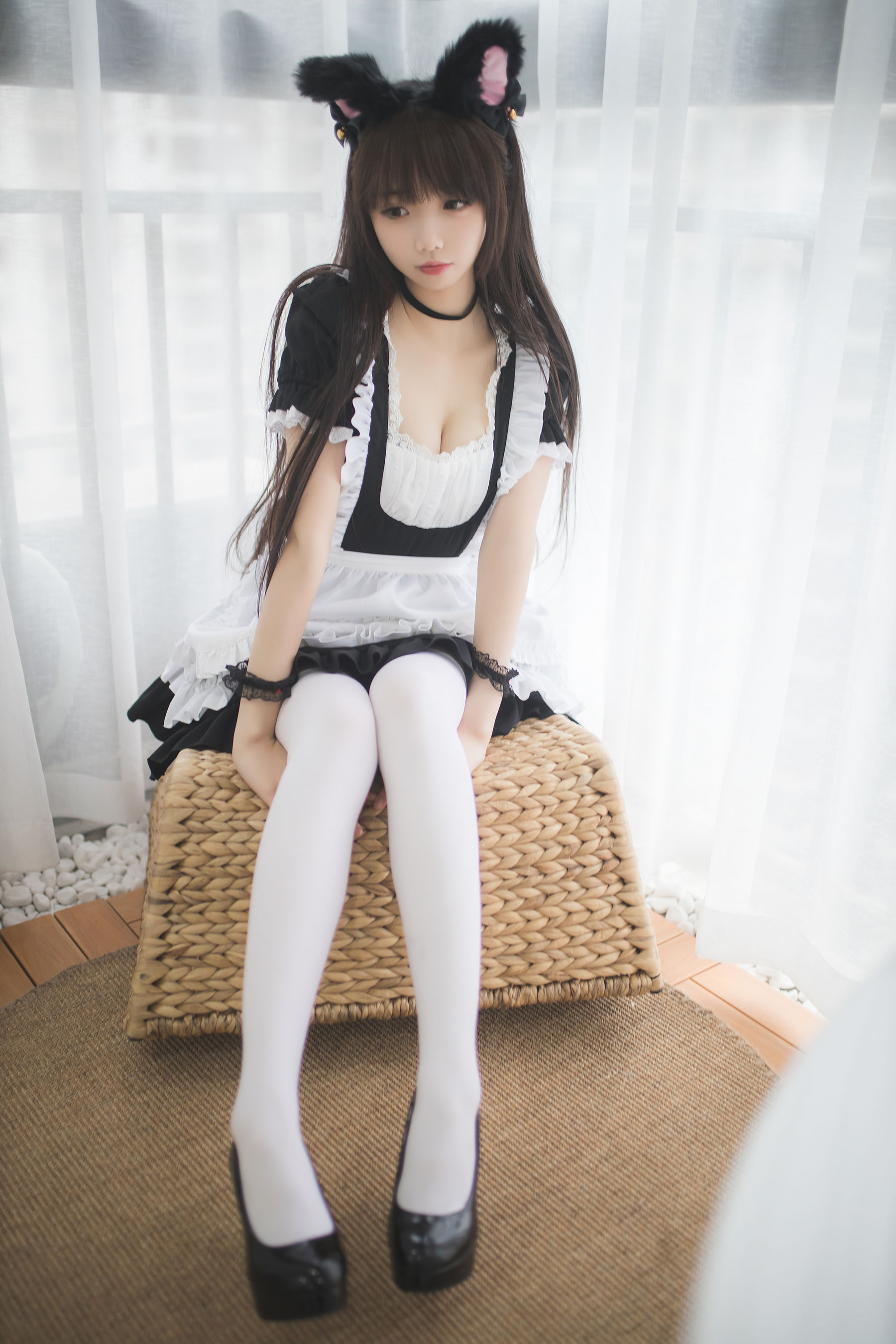 Cos小姐姐雪琪 白丝女仆-图13
