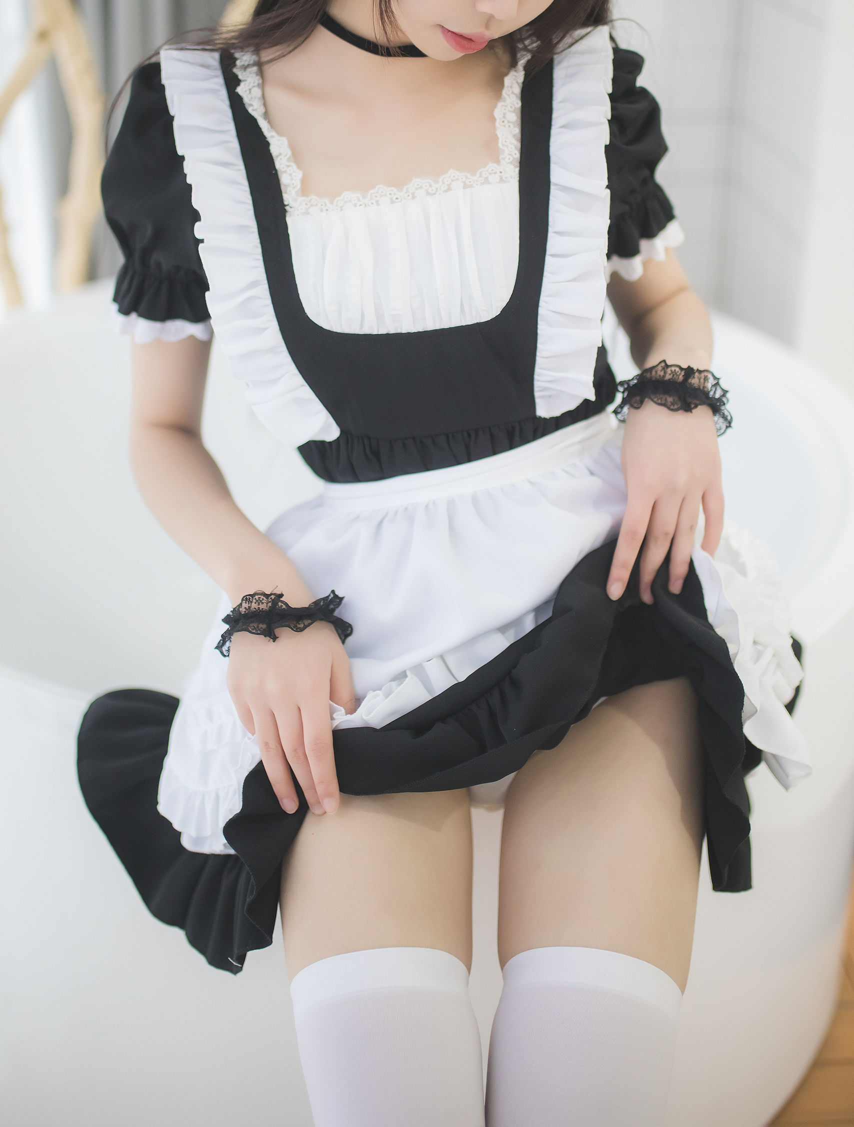 Cos小姐姐雪琪 白丝女仆-图18