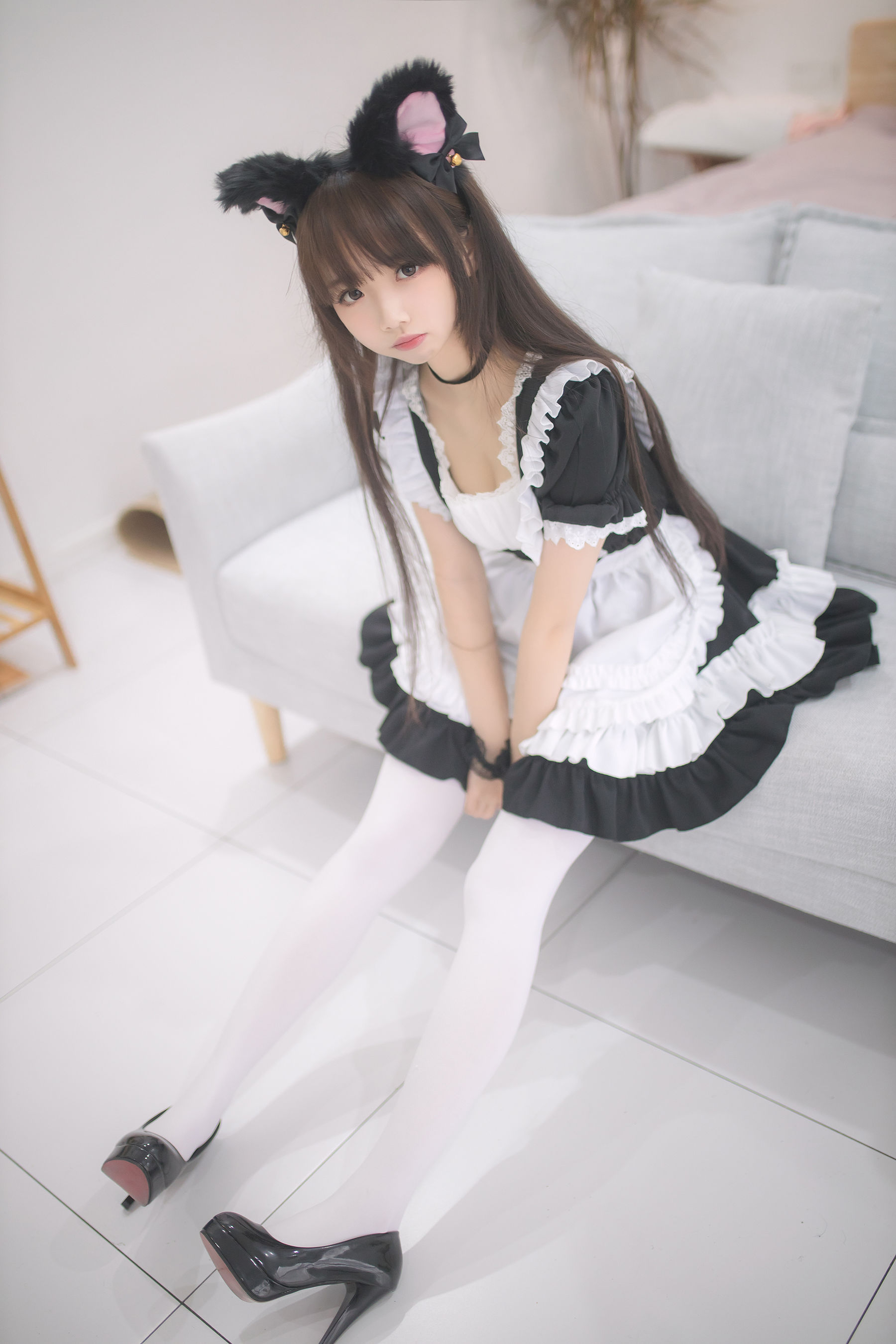 Cos小姐姐雪琪 白丝女仆-图2