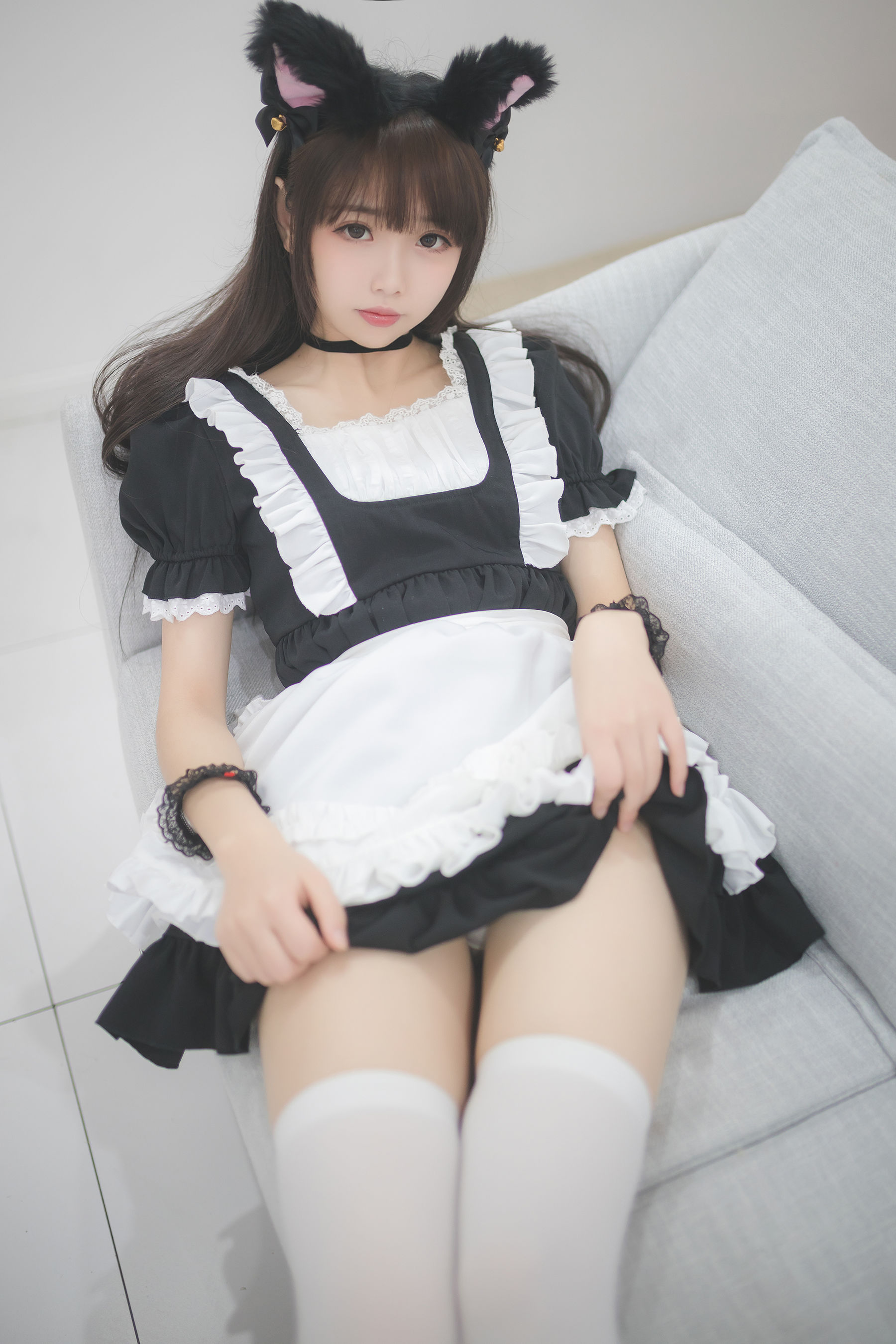 Cos小姐姐雪琪 白丝女仆-图8