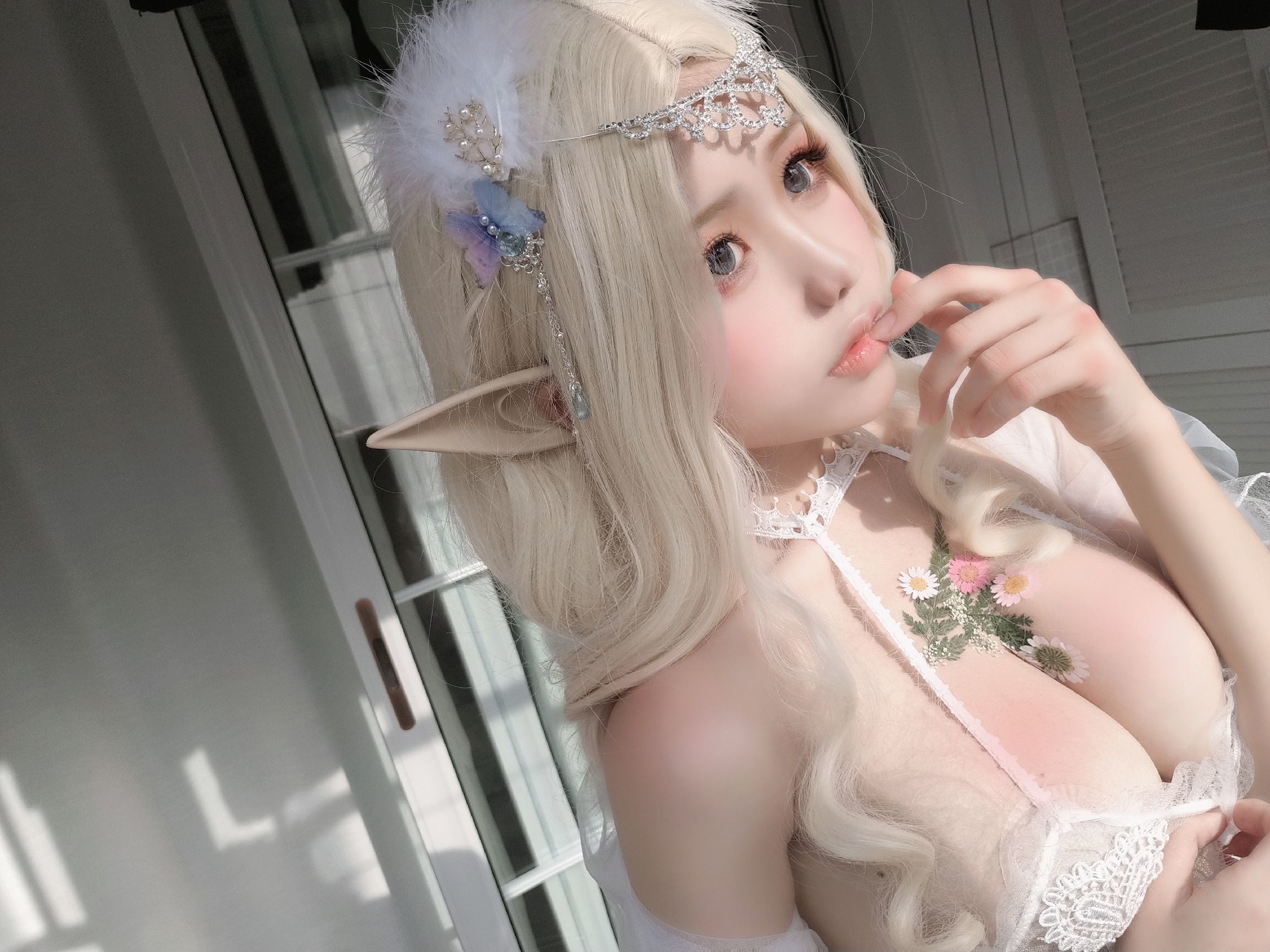 一笑芳香沁写真 少女与花-图13