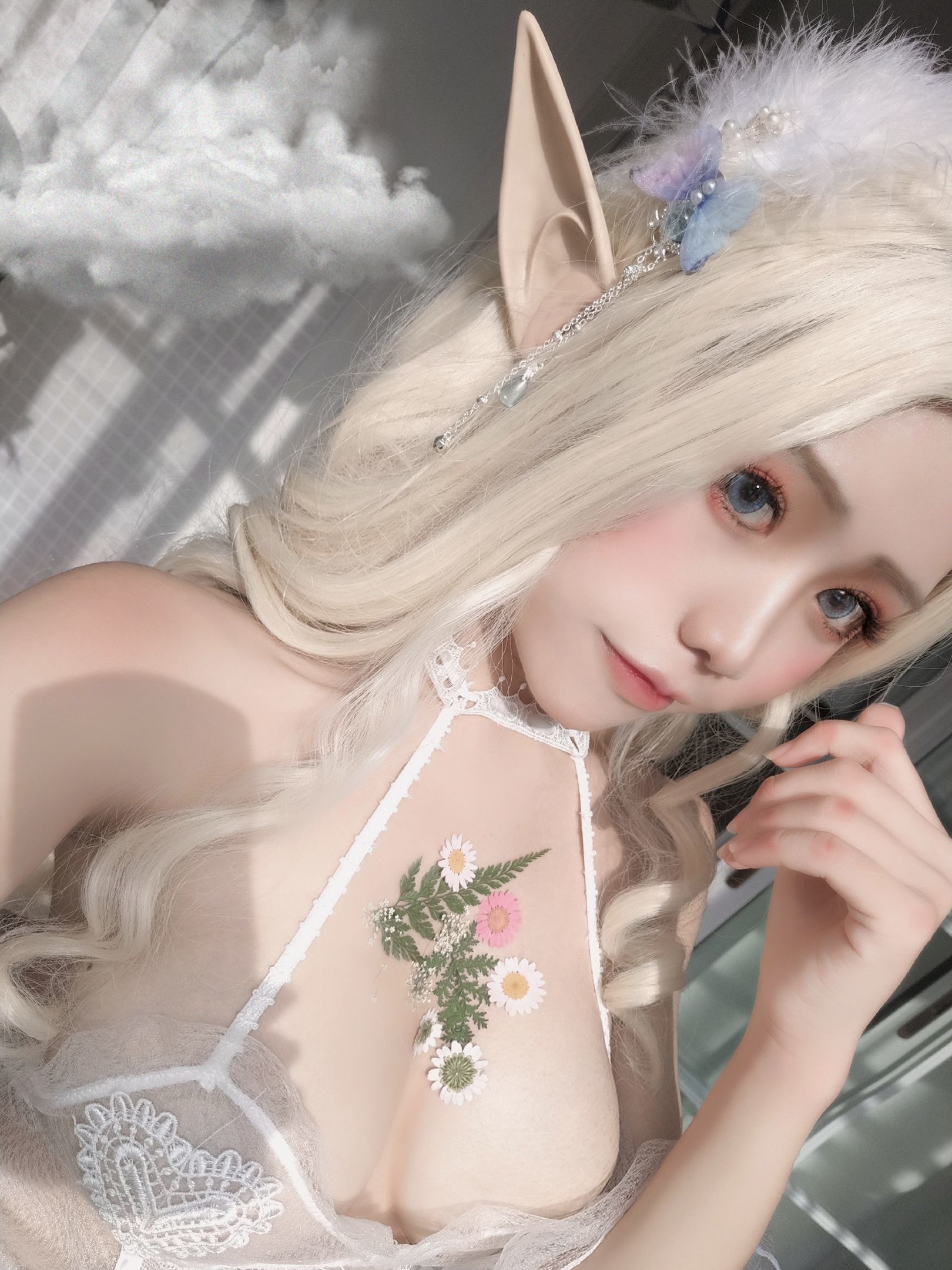 一笑芳香沁写真 少女与花-图3