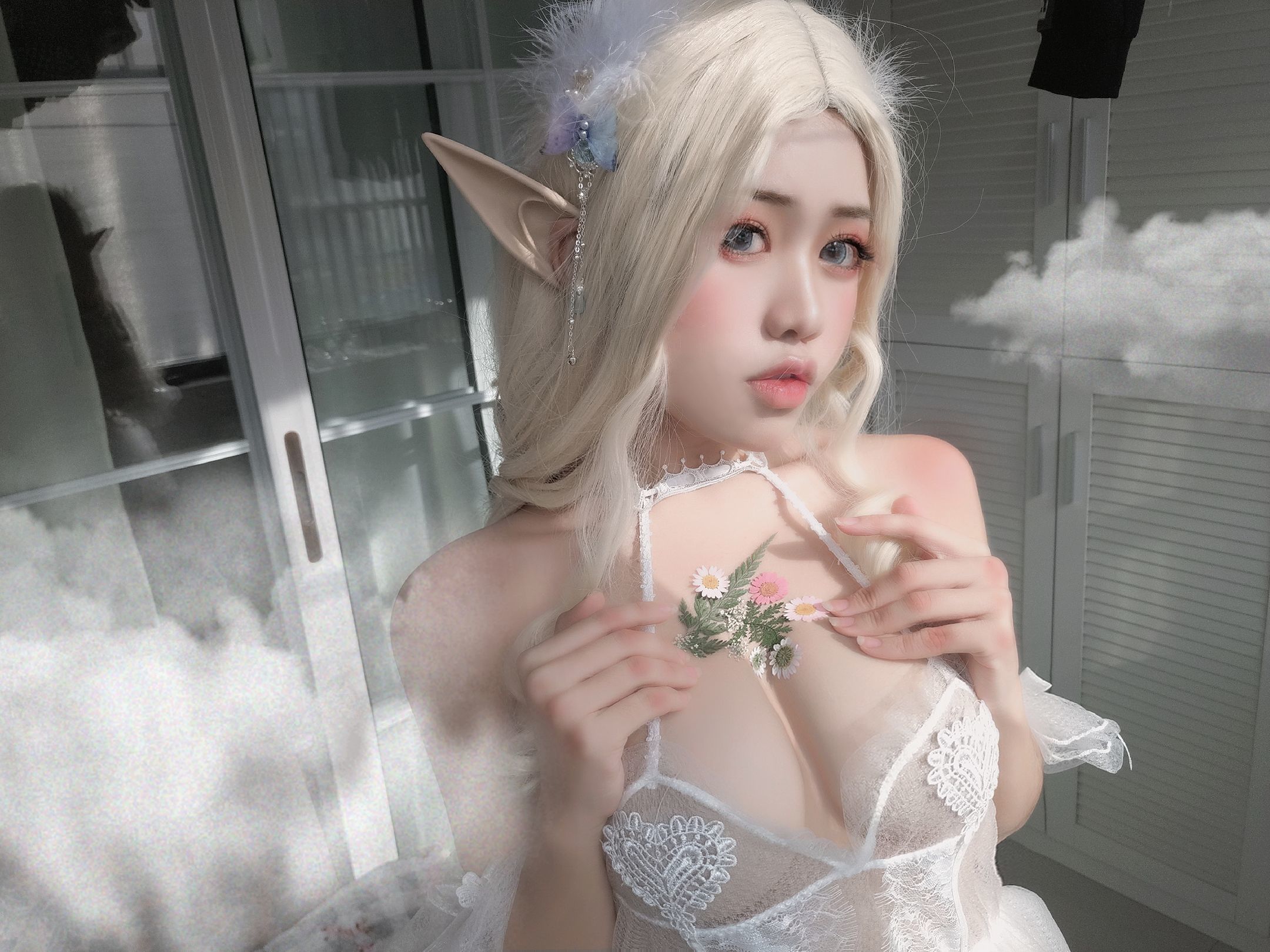 一笑芳香沁写真 少女与花-图7
