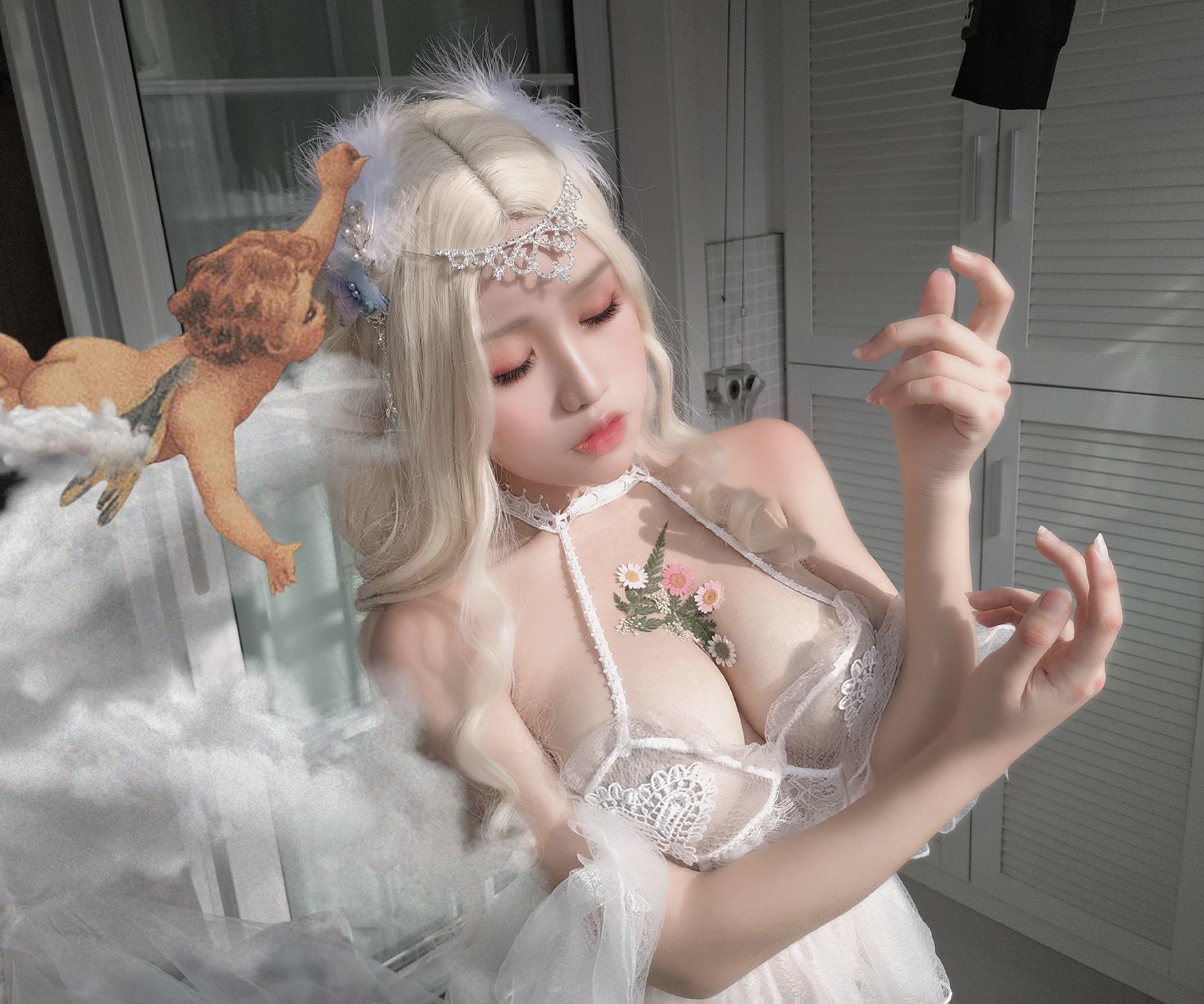 一笑芳香沁写真 少女与花-图8