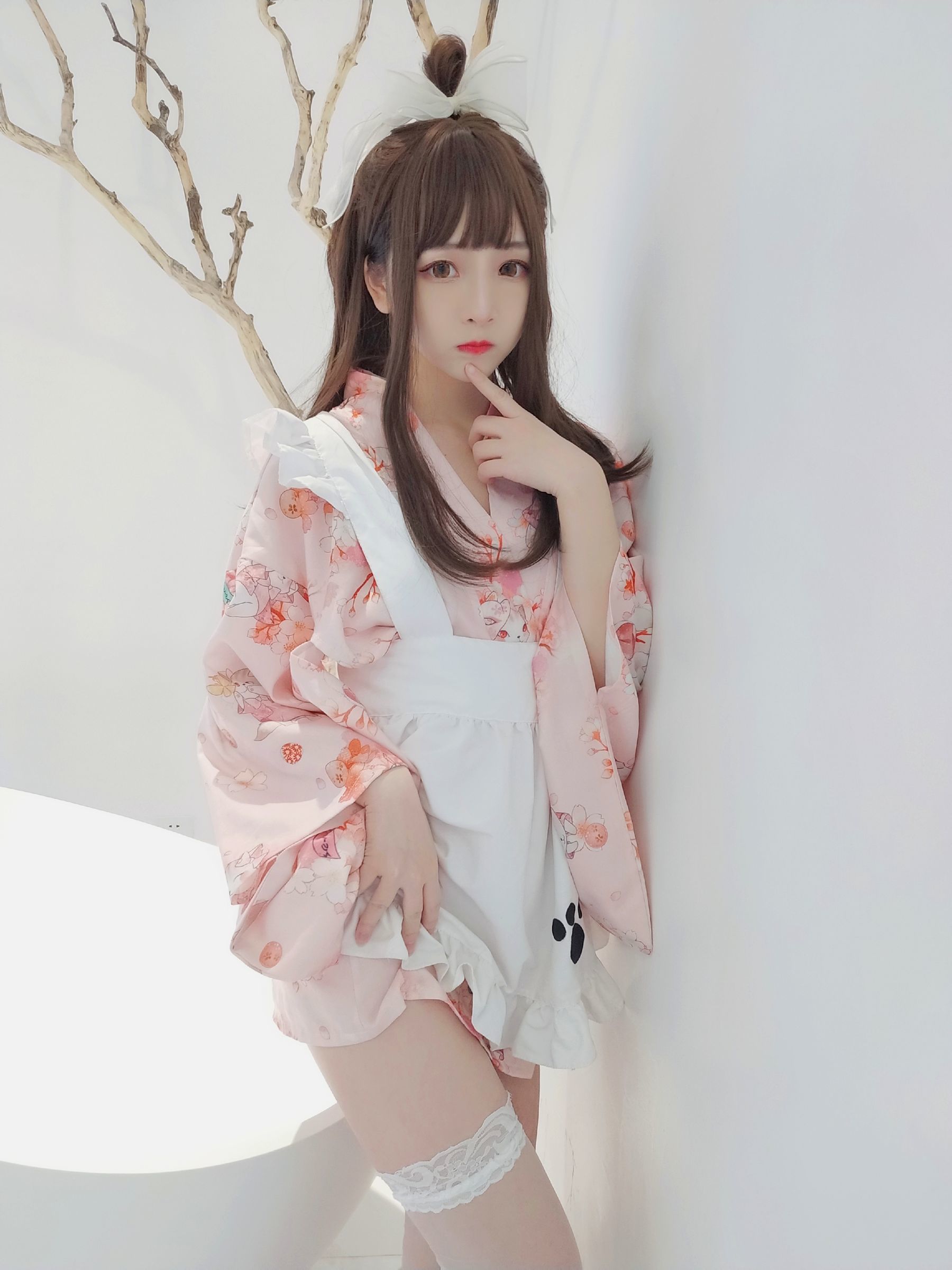 二次元美女古川kagura 浴衣女仆-图0