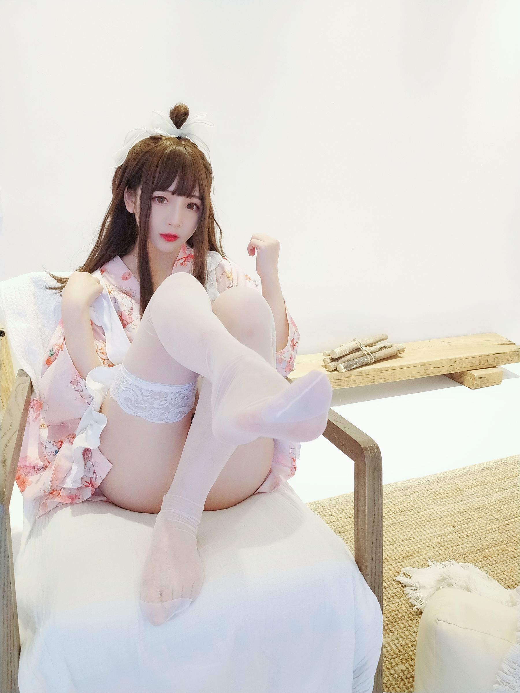 二次元美女古川kagura 浴衣女仆-图5