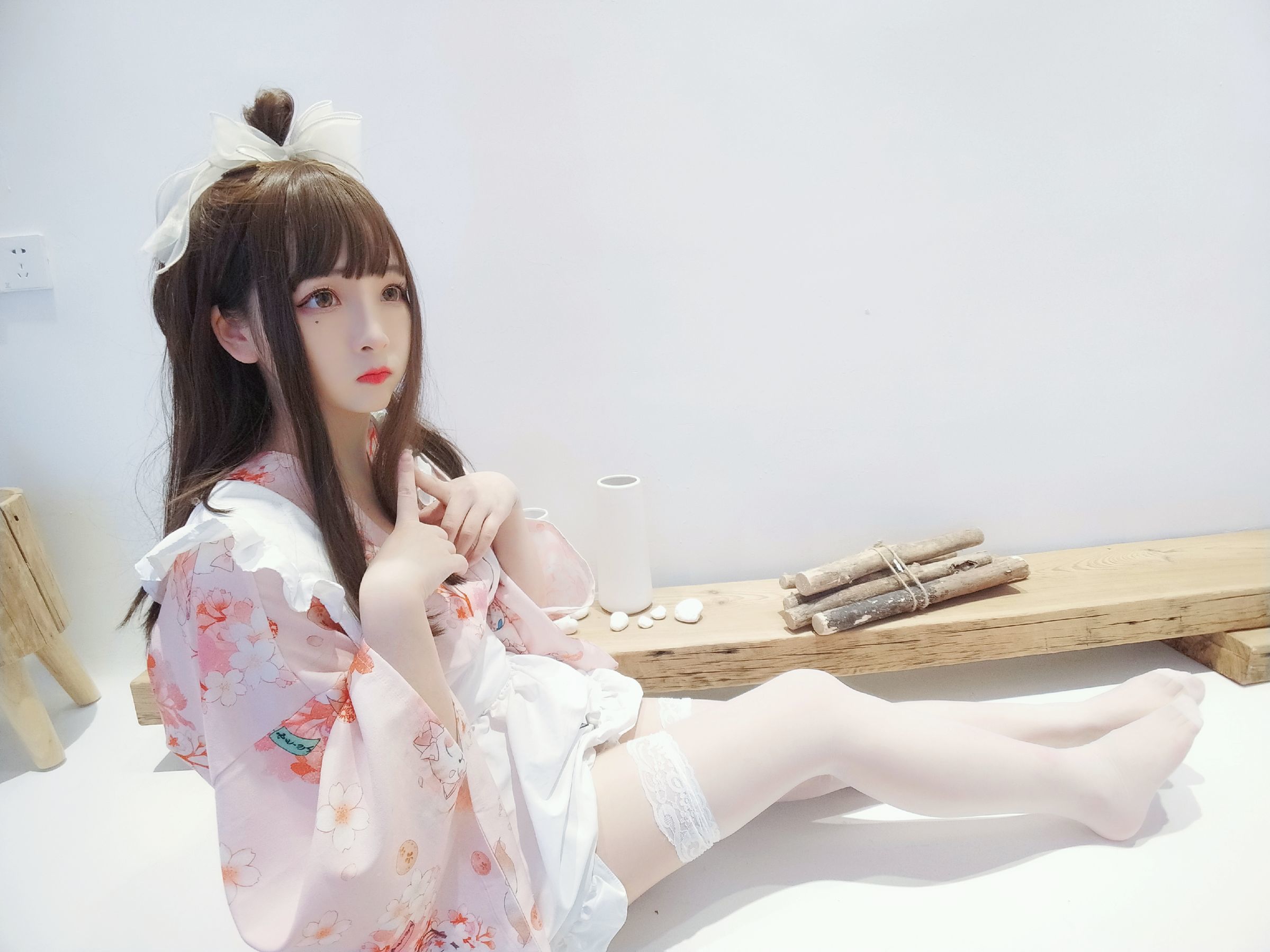 二次元美女古川kagura 浴衣女仆-图8