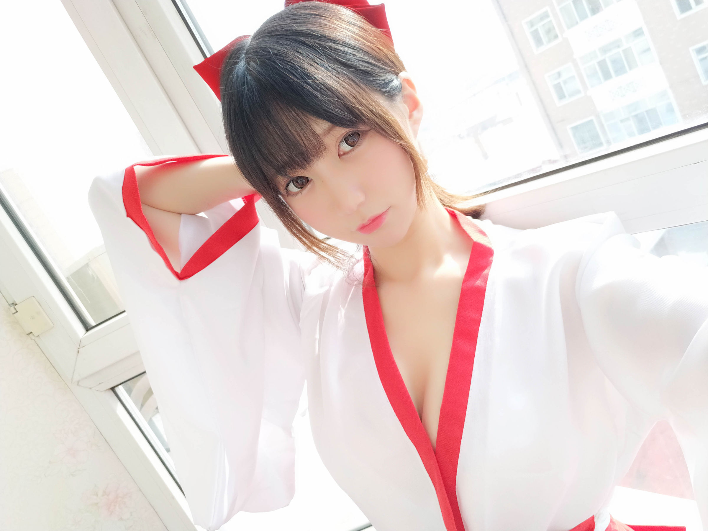 NAGISA魔物喵 かわいい巫女さん!!(′?｀)?-图0