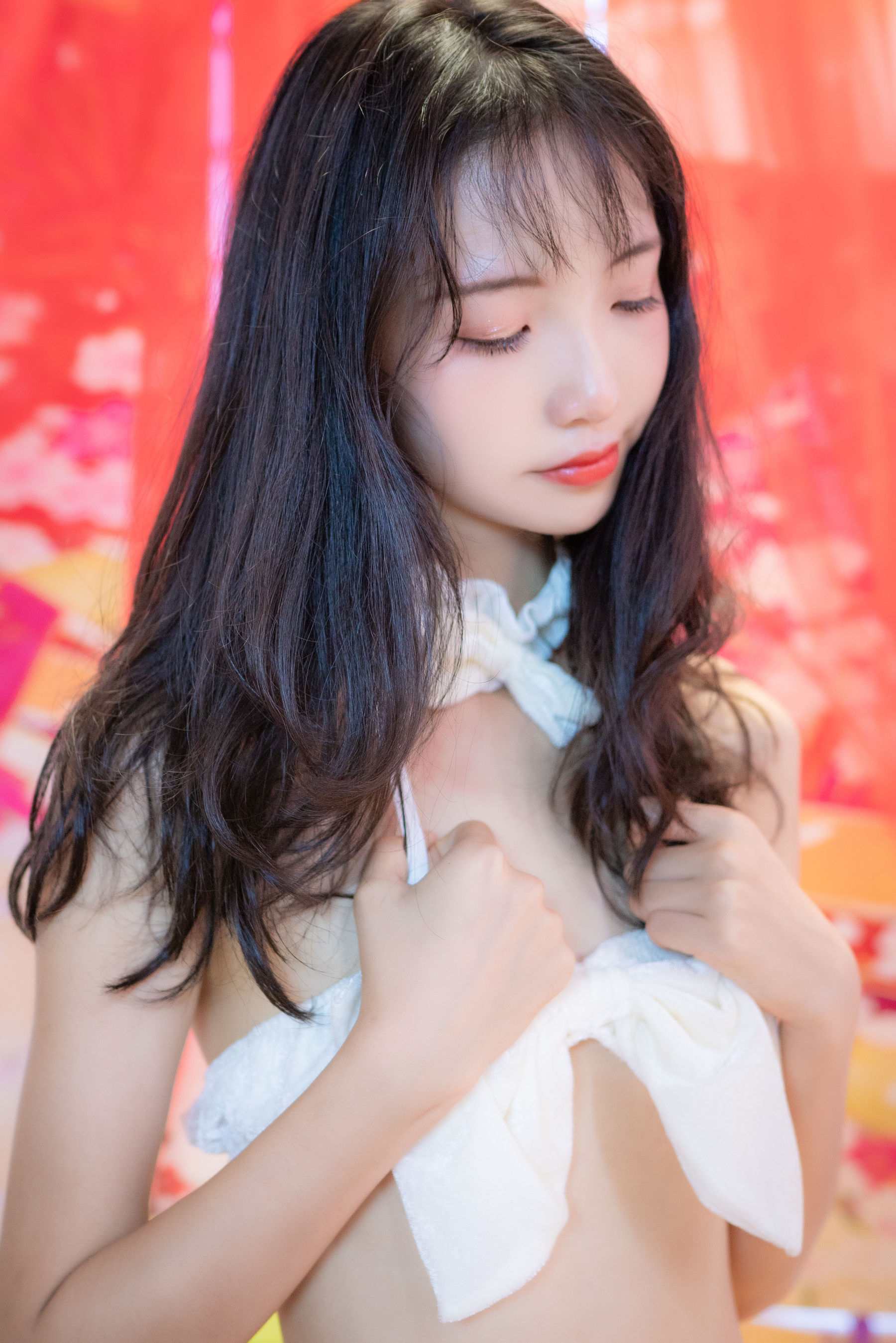 清纯妹子西瓜 白猫咪内衣-图6