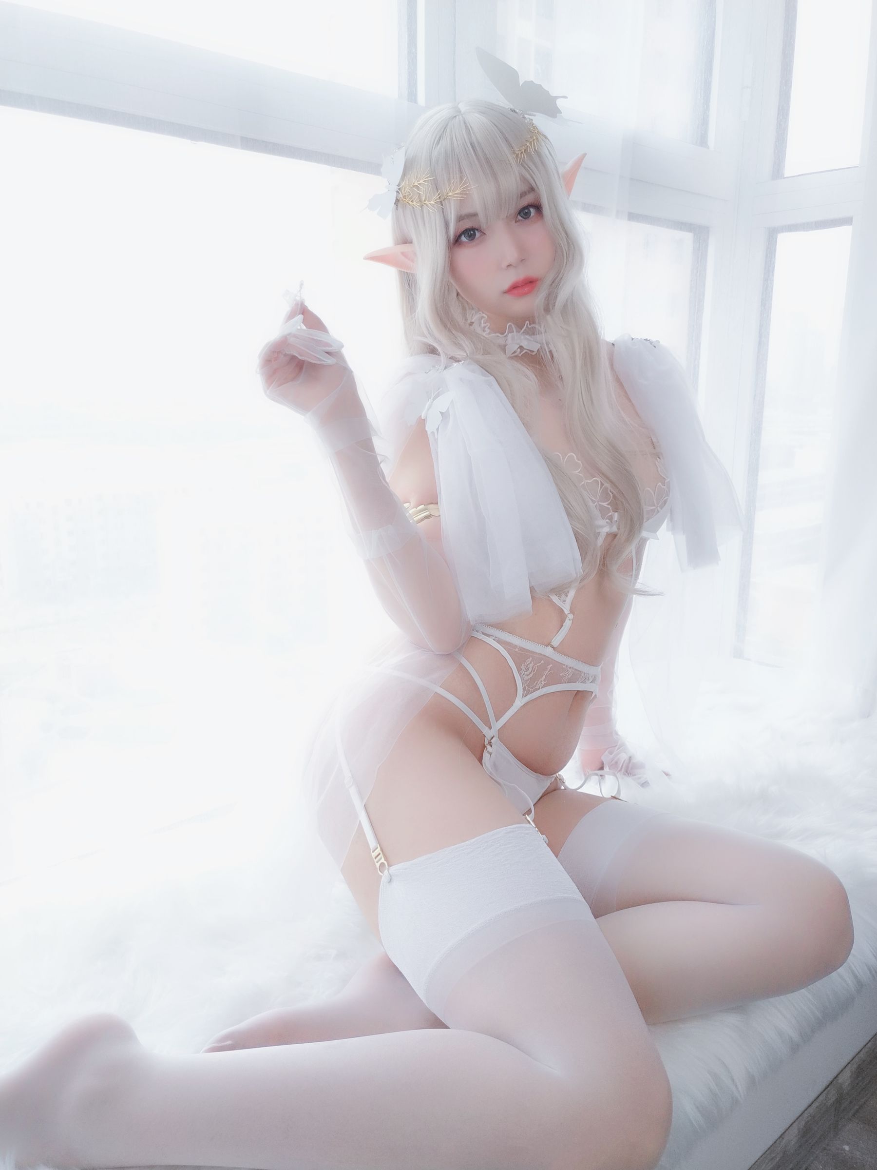 Coser小姐姐白银 纯白精灵-图20
