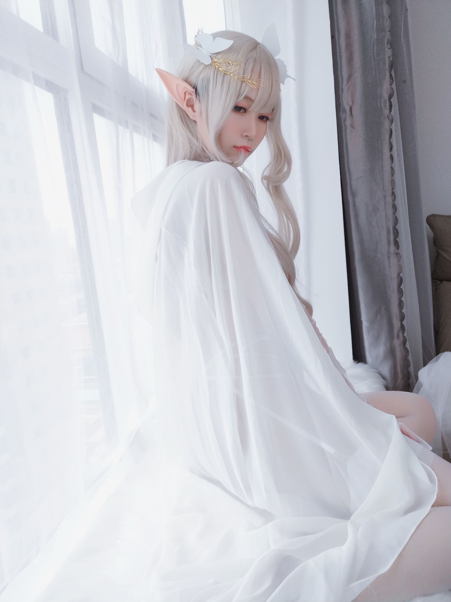 Coser小姐姐白银 纯白精灵-图23