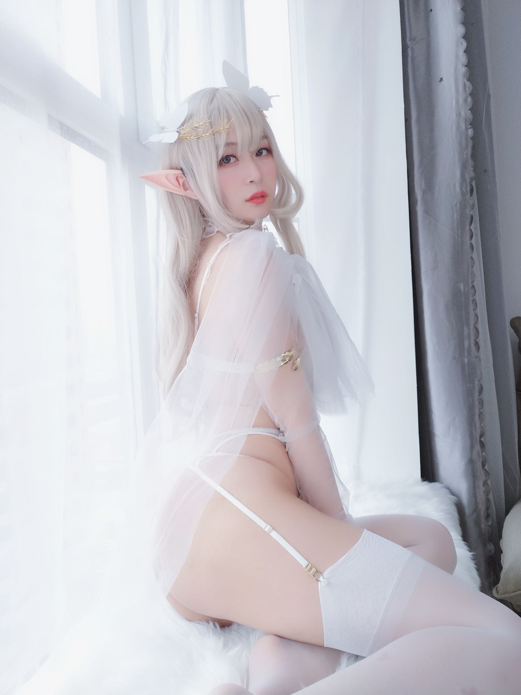 Coser小姐姐白银 纯白精灵-图8