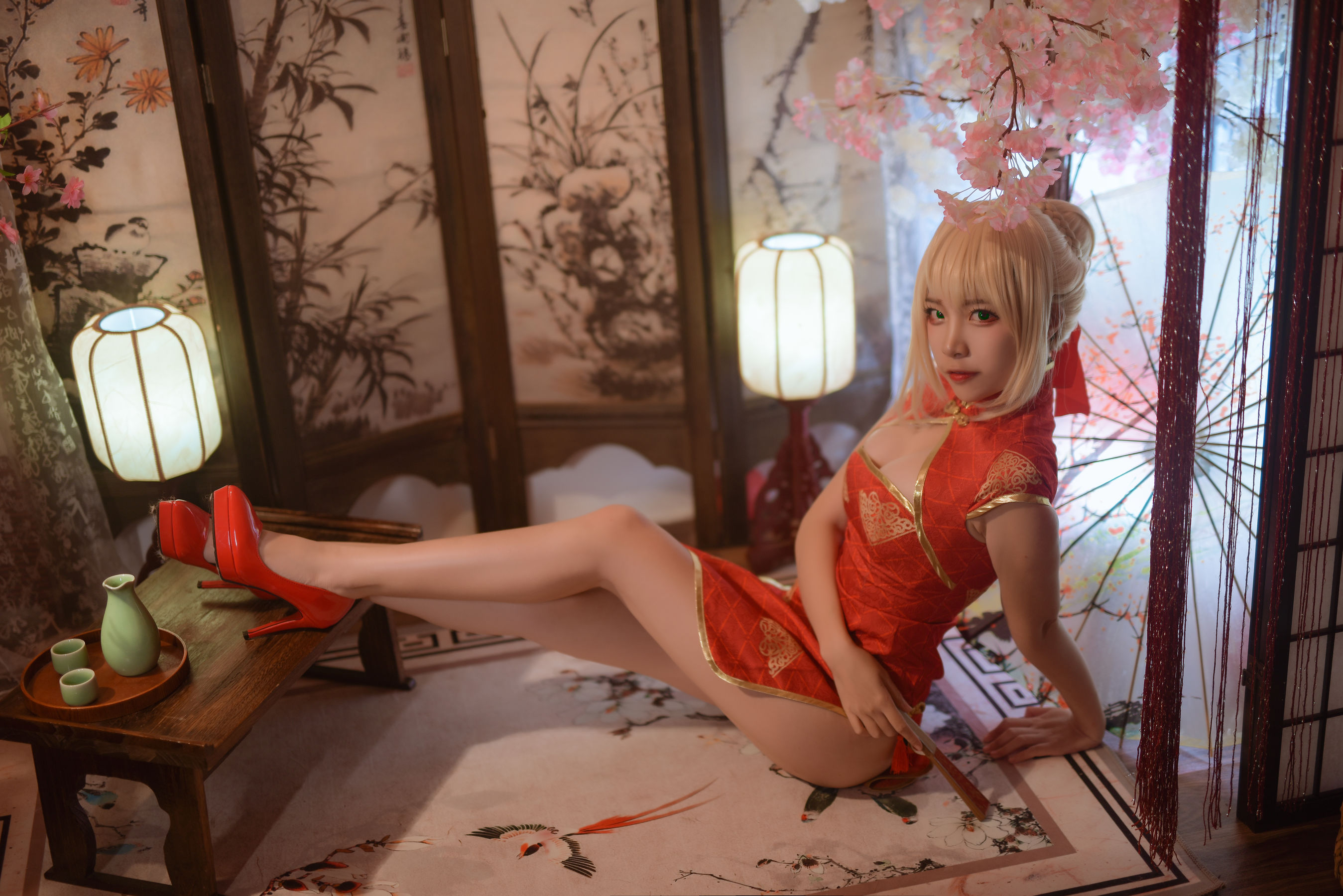 人气Coser二佐Nisa Fate尼禄旗袍-图11