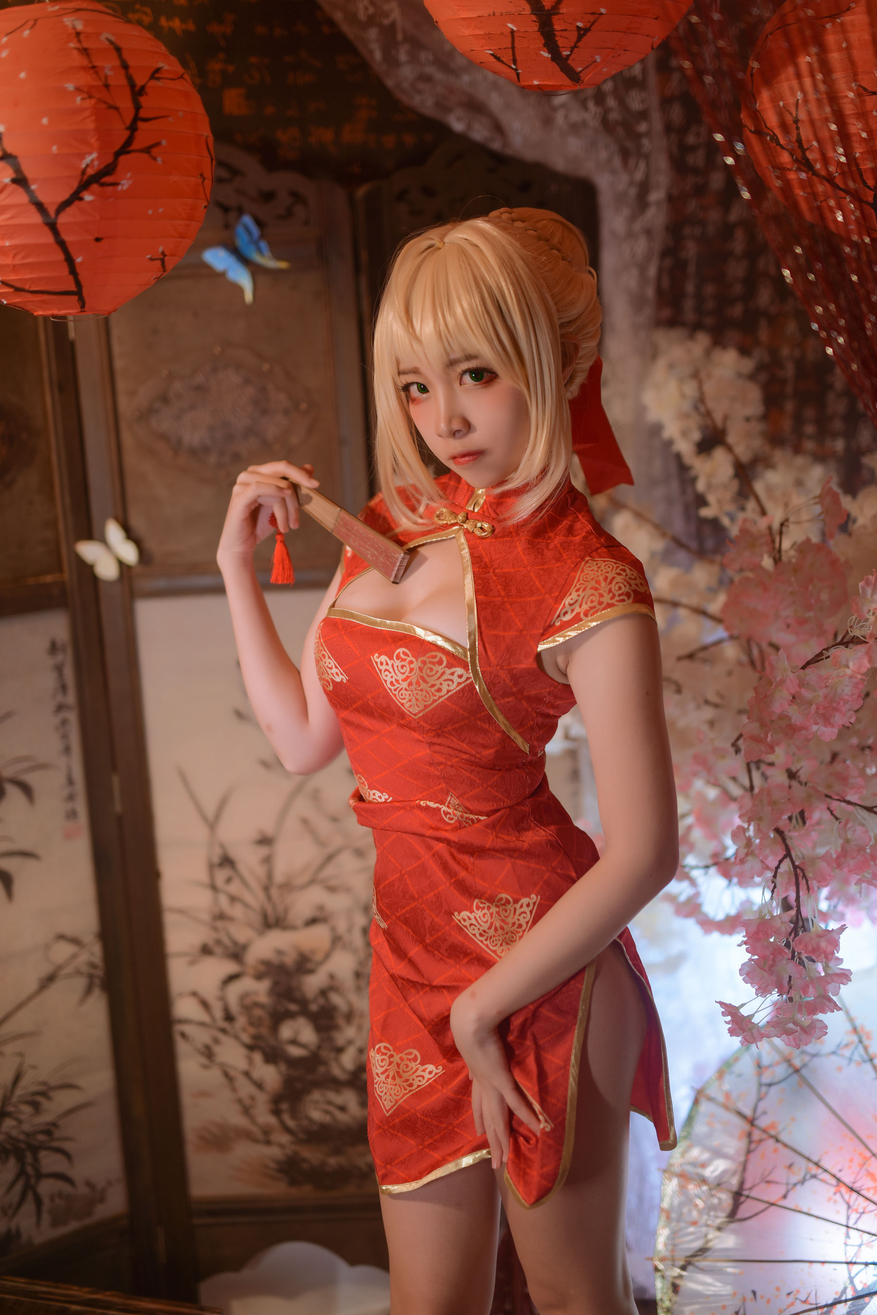 人气Coser二佐Nisa Fate尼禄旗袍-图17