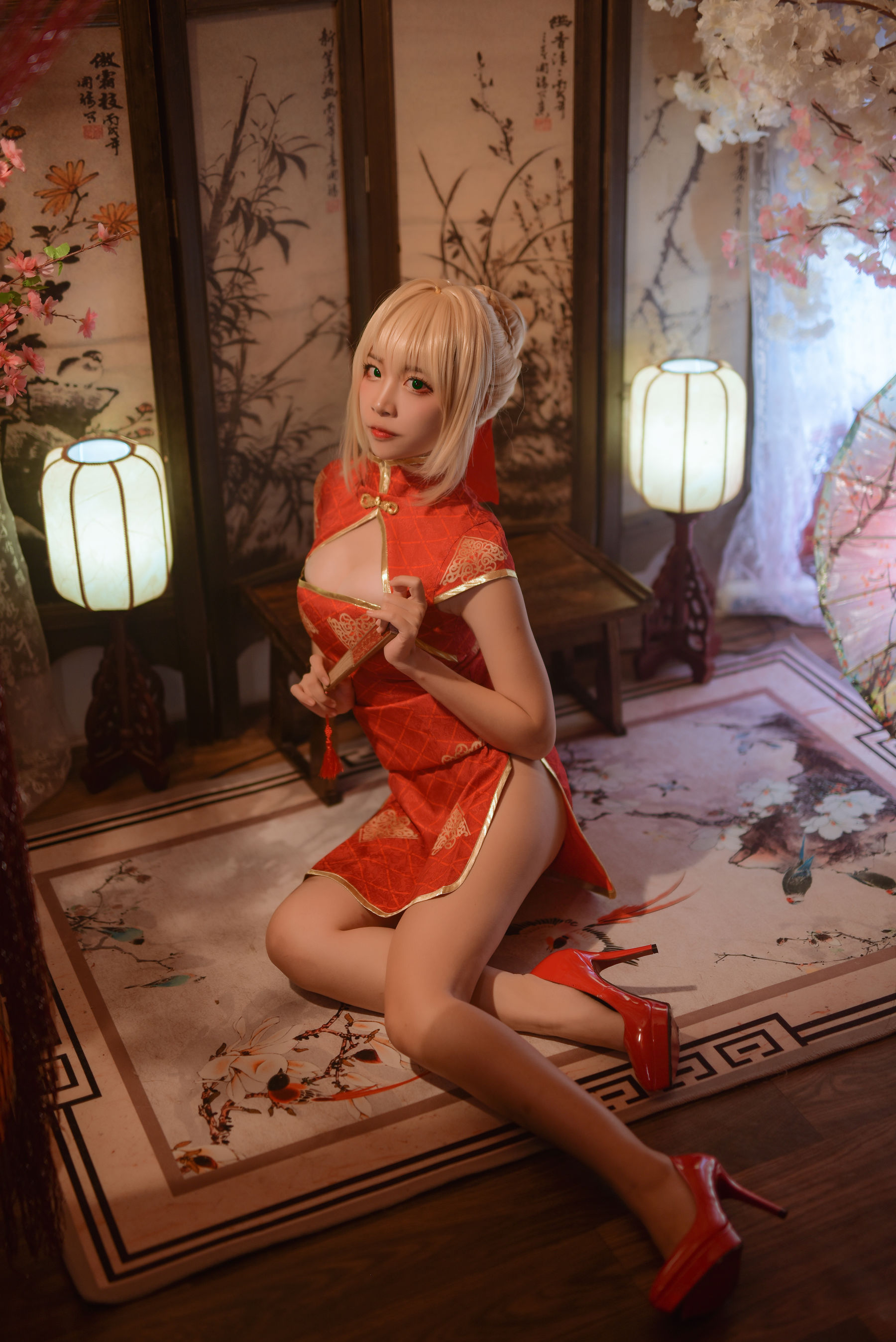 人气Coser二佐Nisa Fate尼禄旗袍-图8