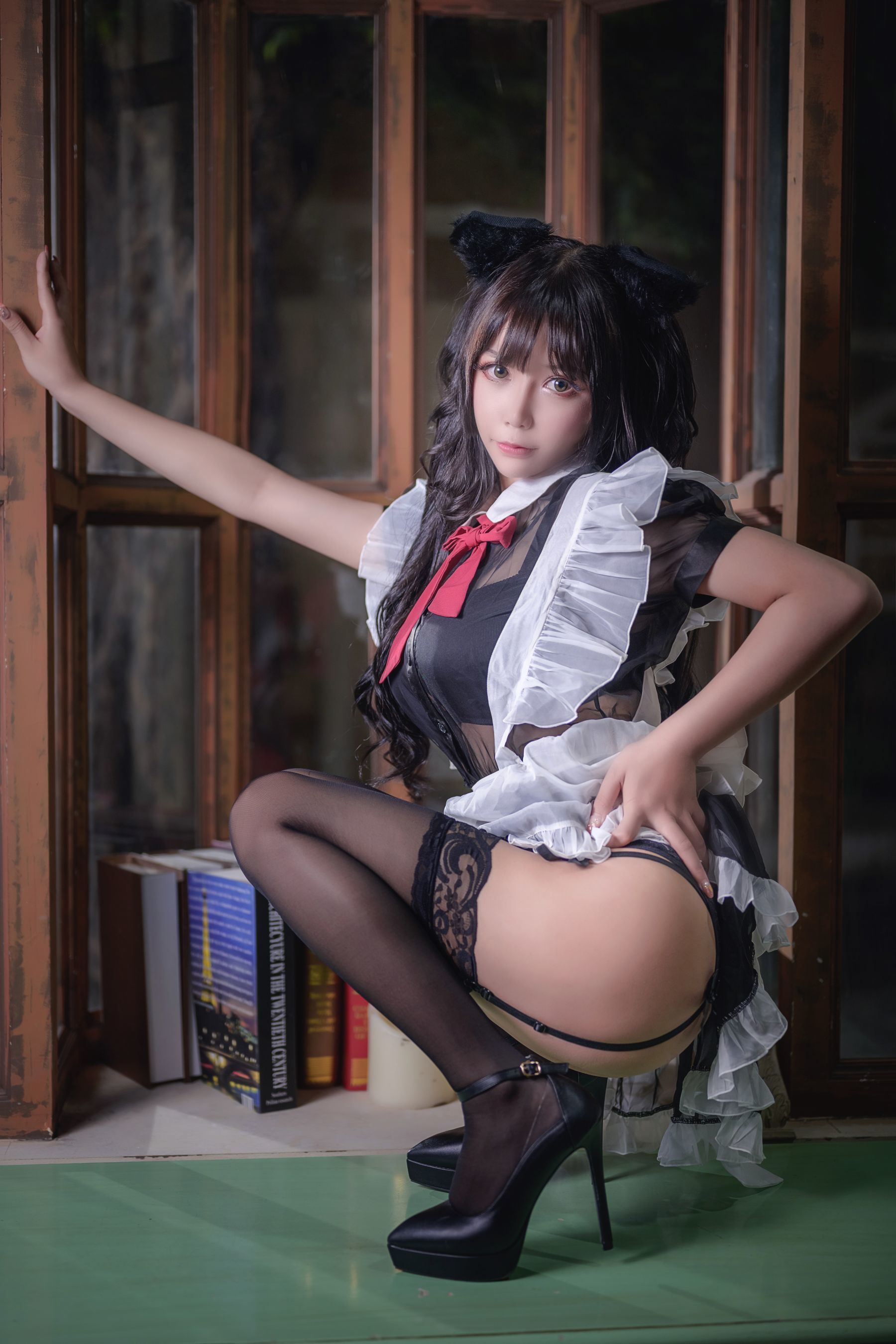 二次元妹子抱走莫子aa 黑丝猫咪小女仆-图10