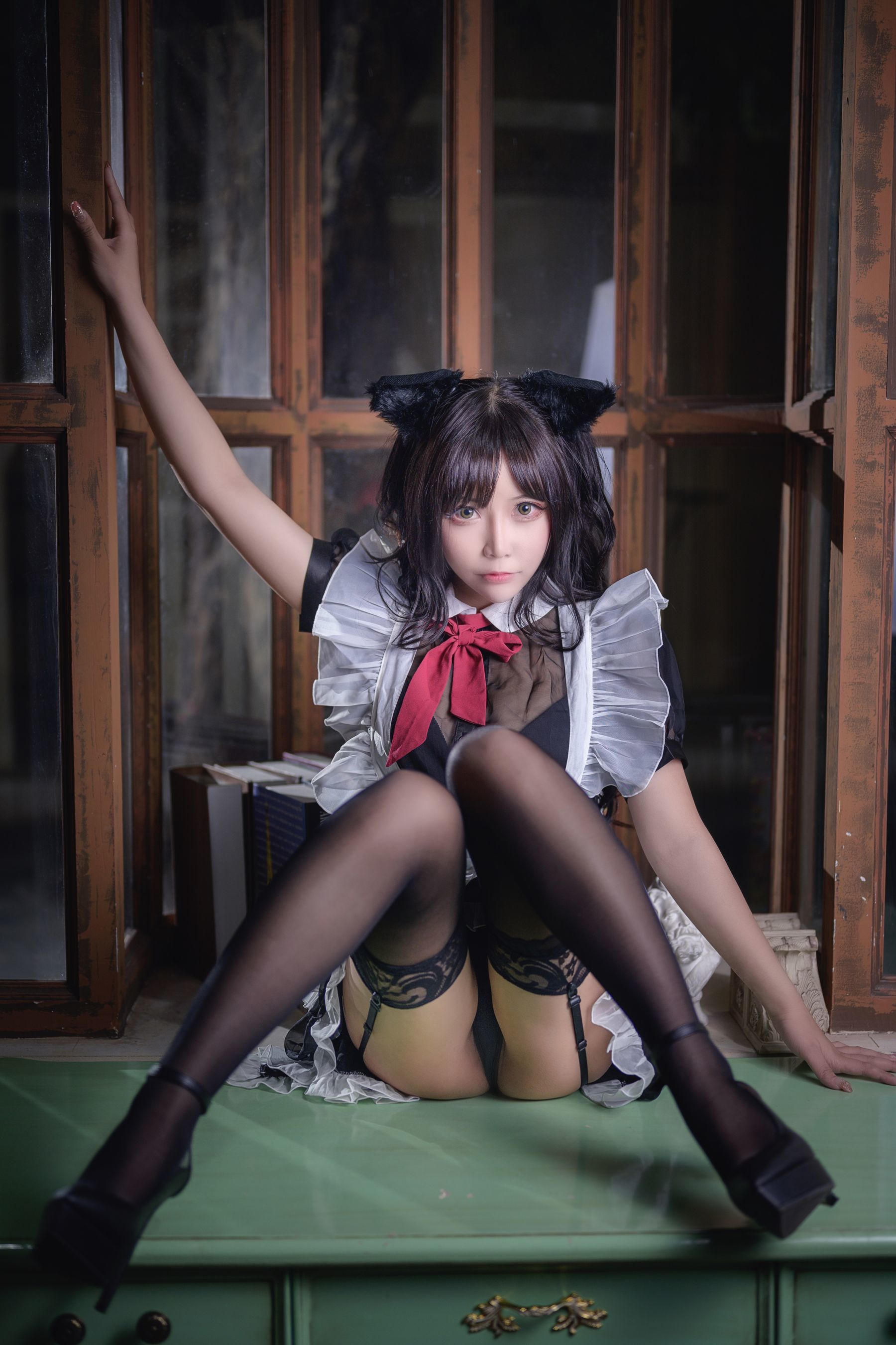 二次元妹子抱走莫子aa 黑丝猫咪小女仆-图20