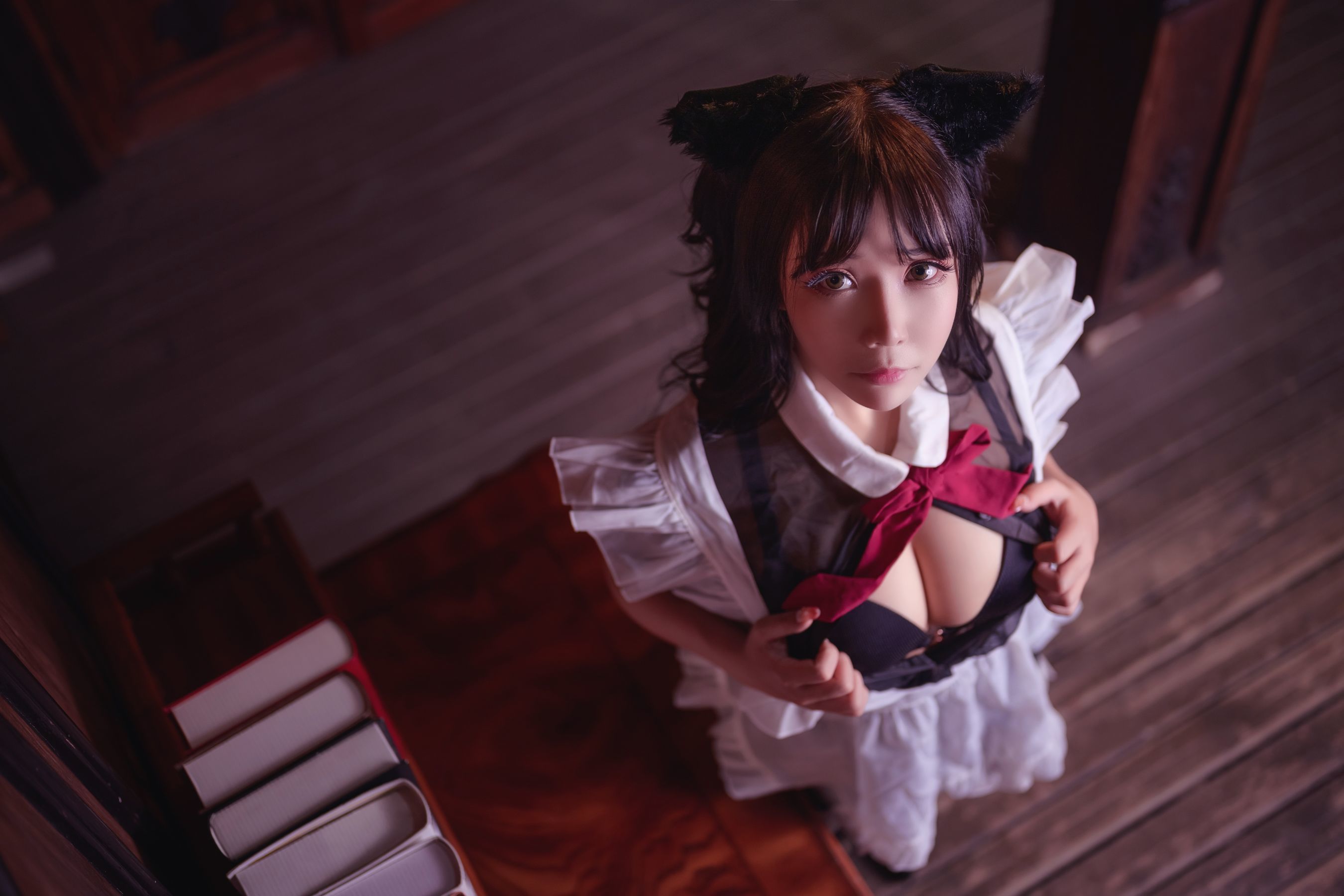 二次元妹子抱走莫子aa 黑丝猫咪小女仆-图24
