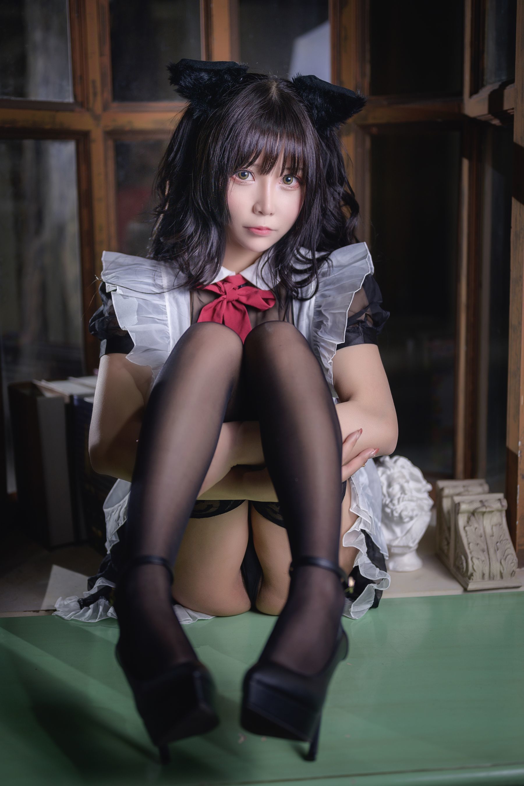 二次元妹子抱走莫子aa 黑丝猫咪小女仆-图26