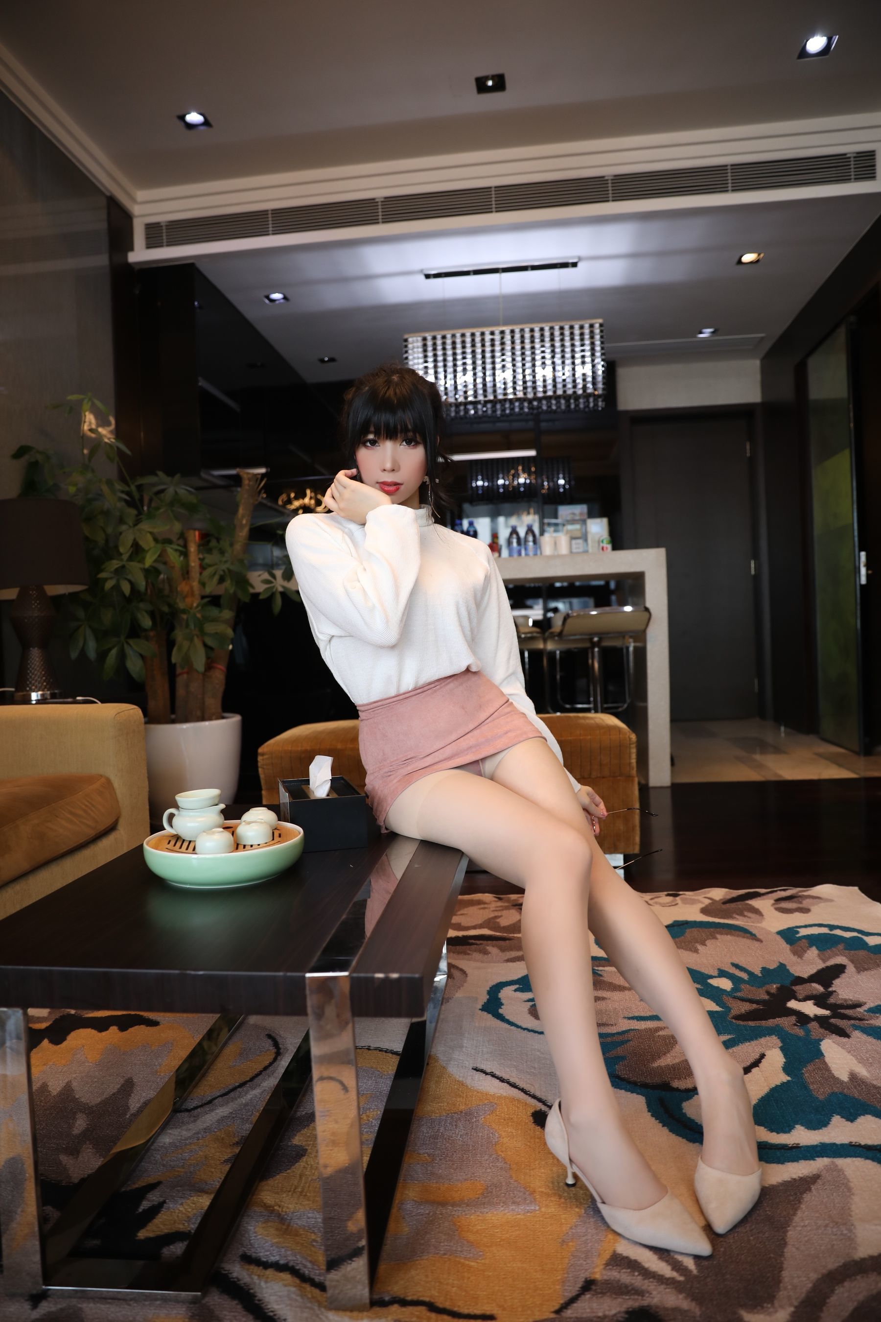 二次元巨乳美女鹿野希 单马尾眼镜娘-图4